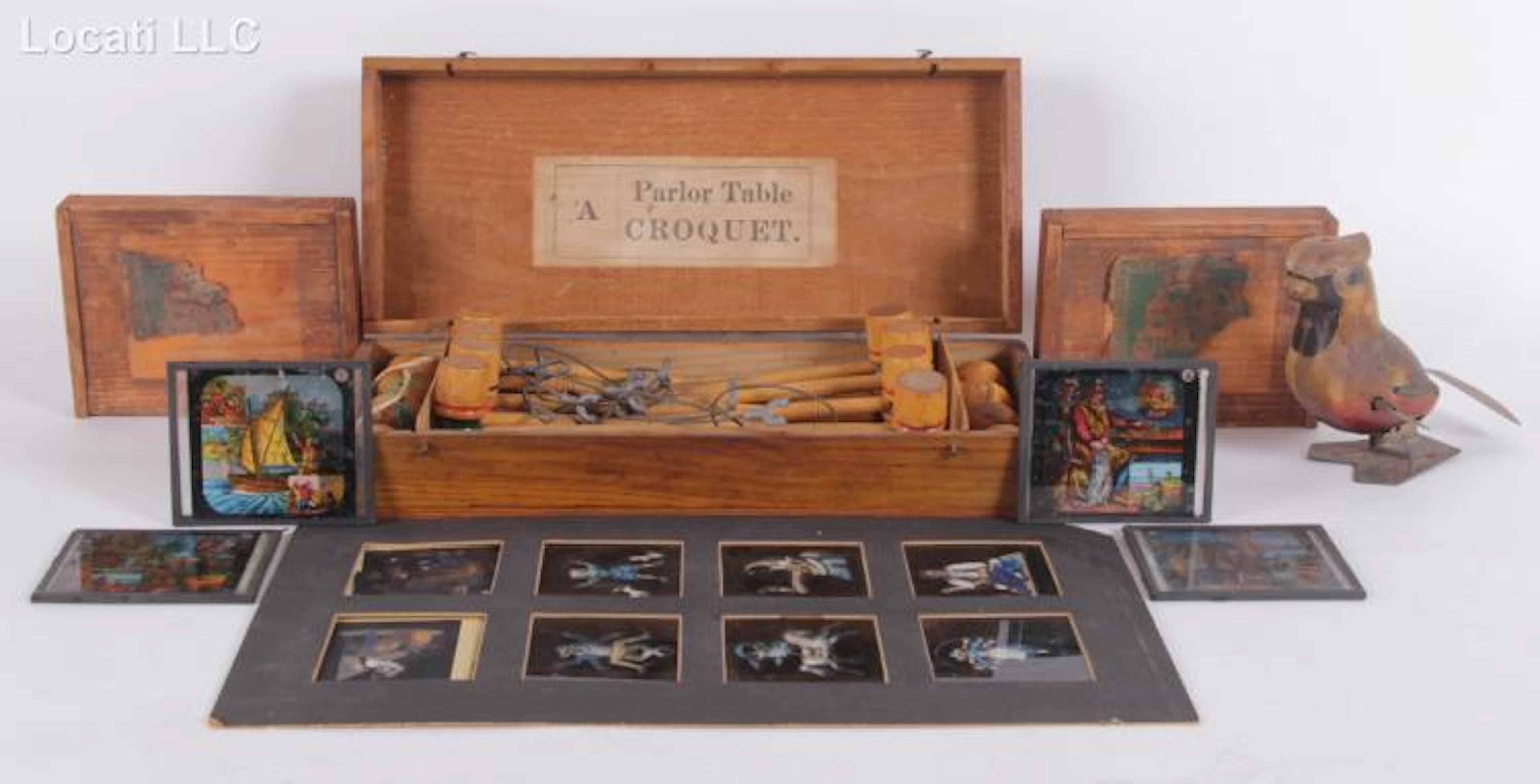 Estate Lot, Magic Lantern Slides , Croquet Set, Etc...