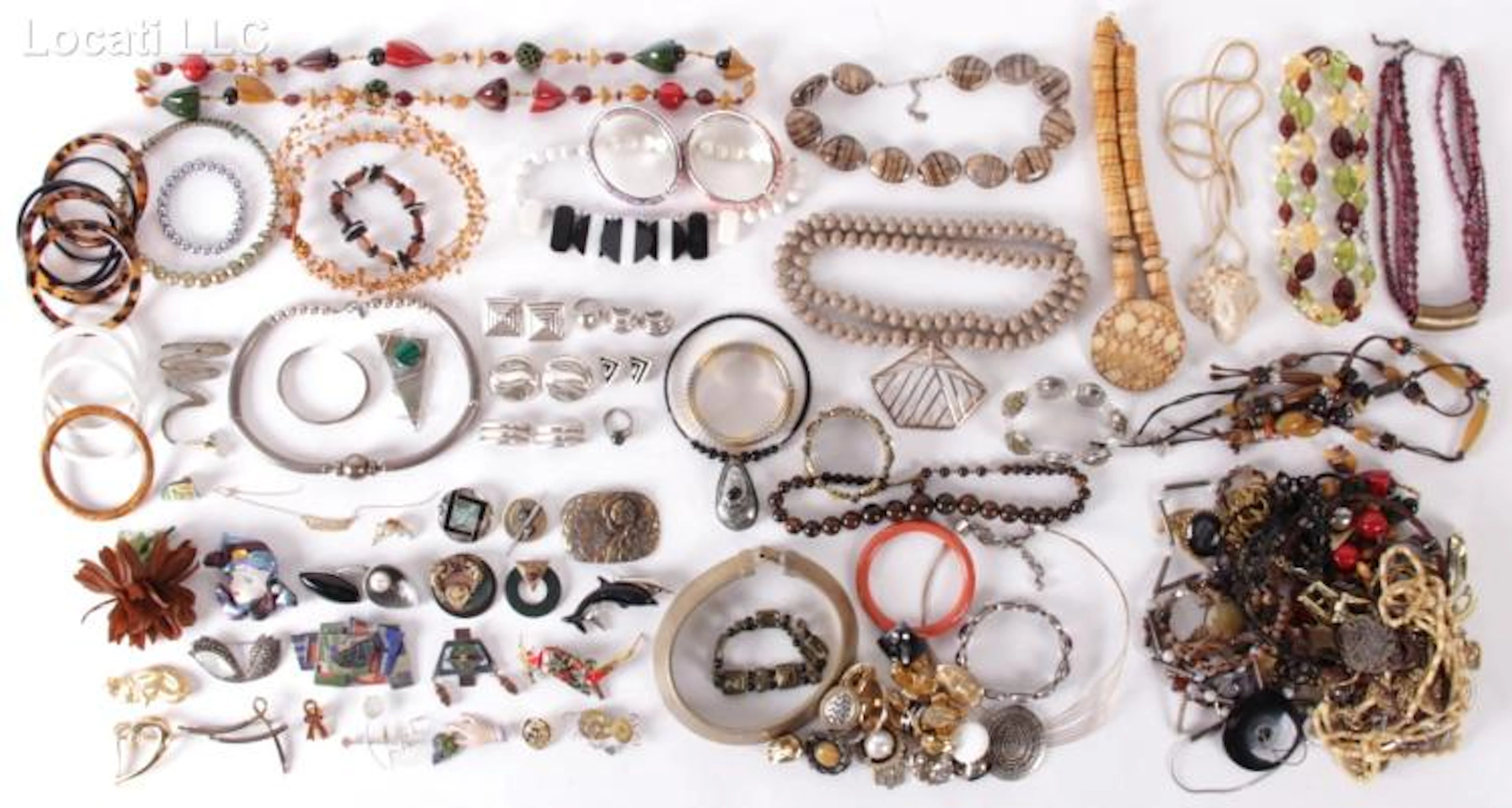 An Estate Lot of Costume Jewelry, Including Sterling and 14K Gold