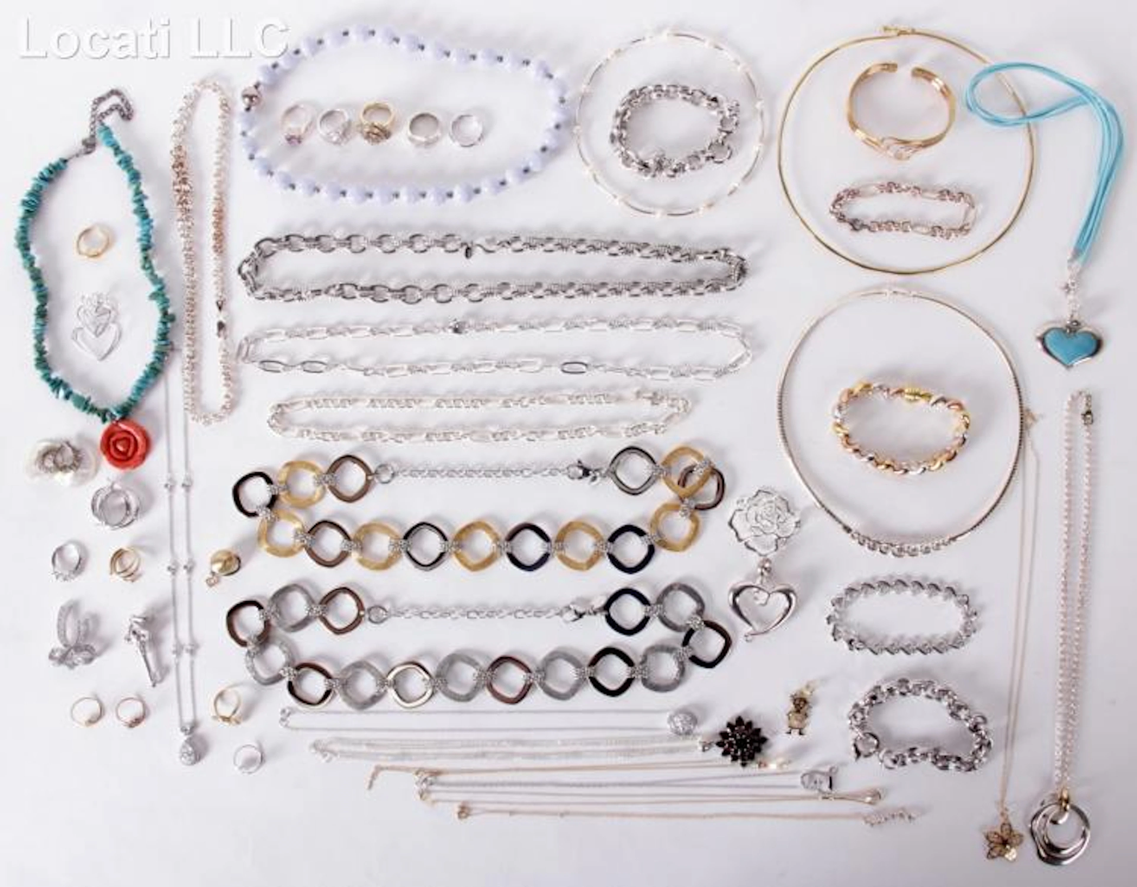 An Estate Lot of Costume Jewelry, Including Sterling and 14K Gold
