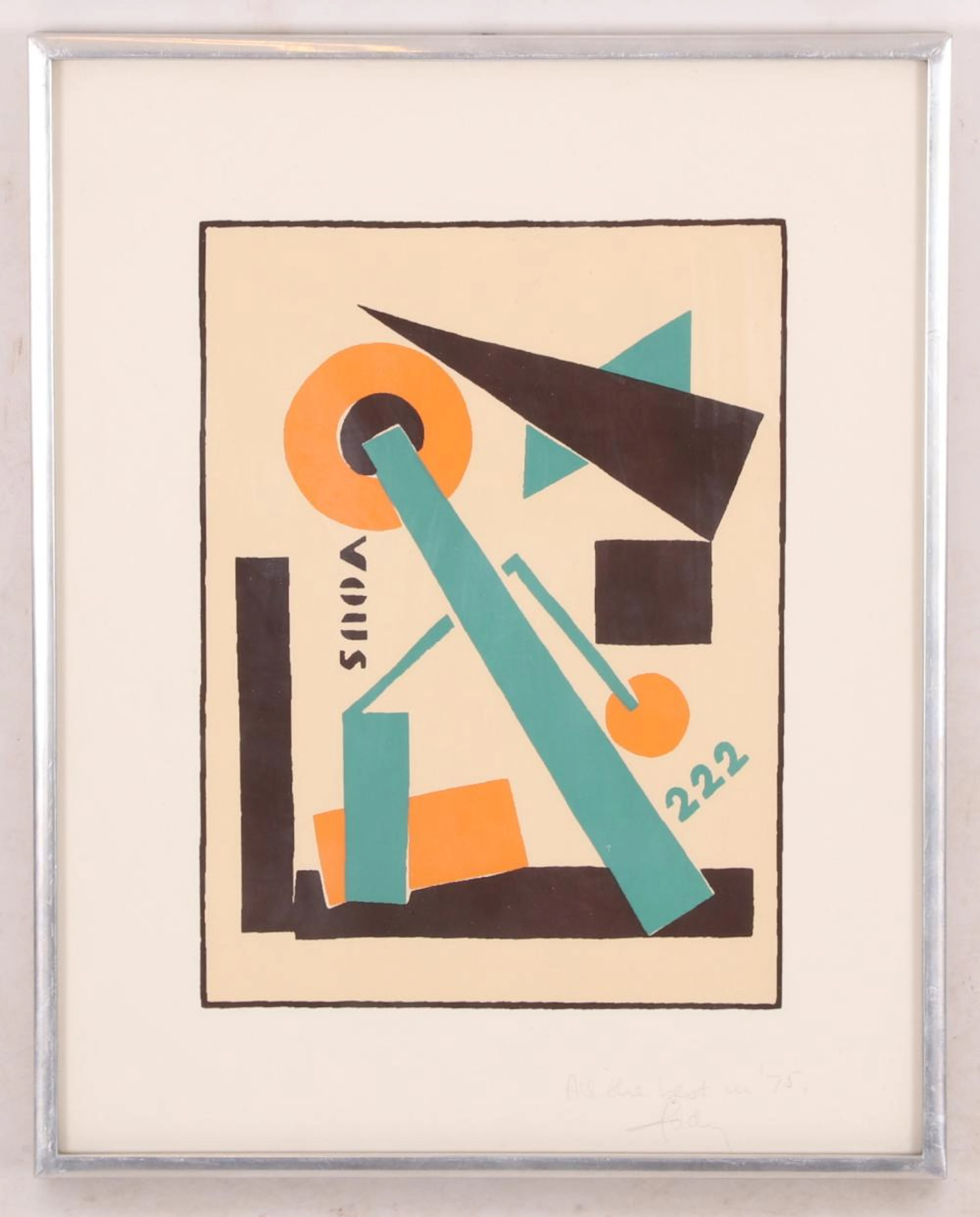 Sándor Bortnyik (Hungarian, 1893?1976) Silkscree