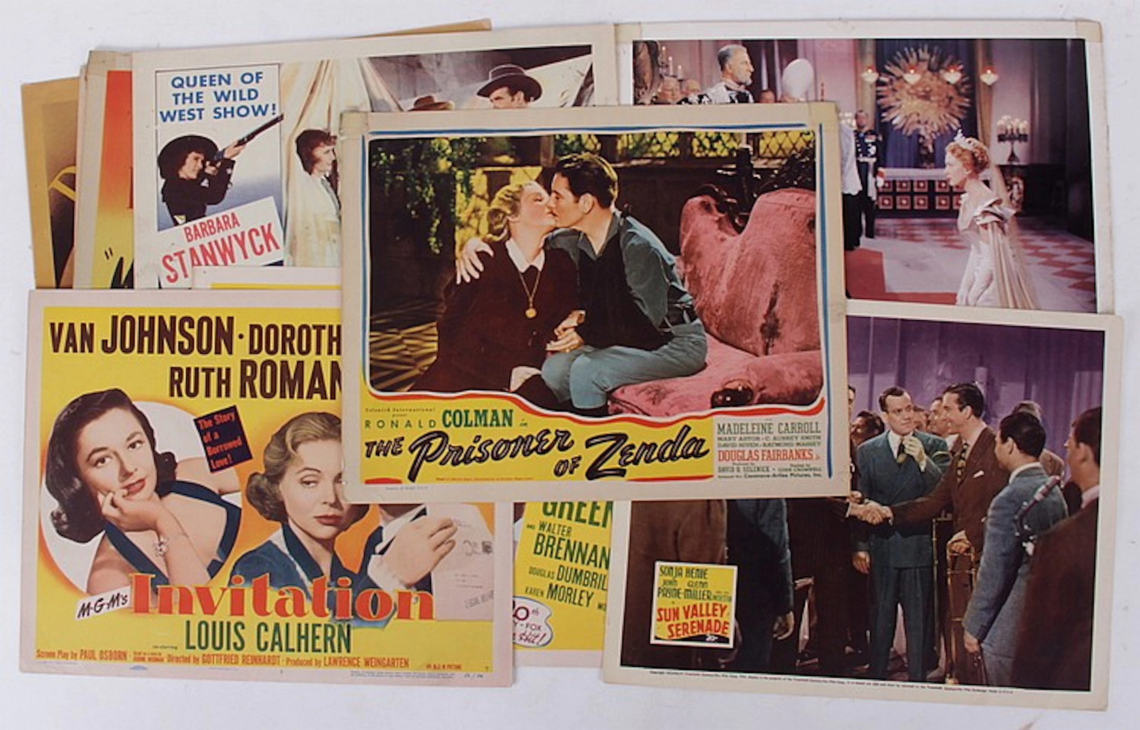 Thirteen Original Lobby Card Size Classic Movie Posters