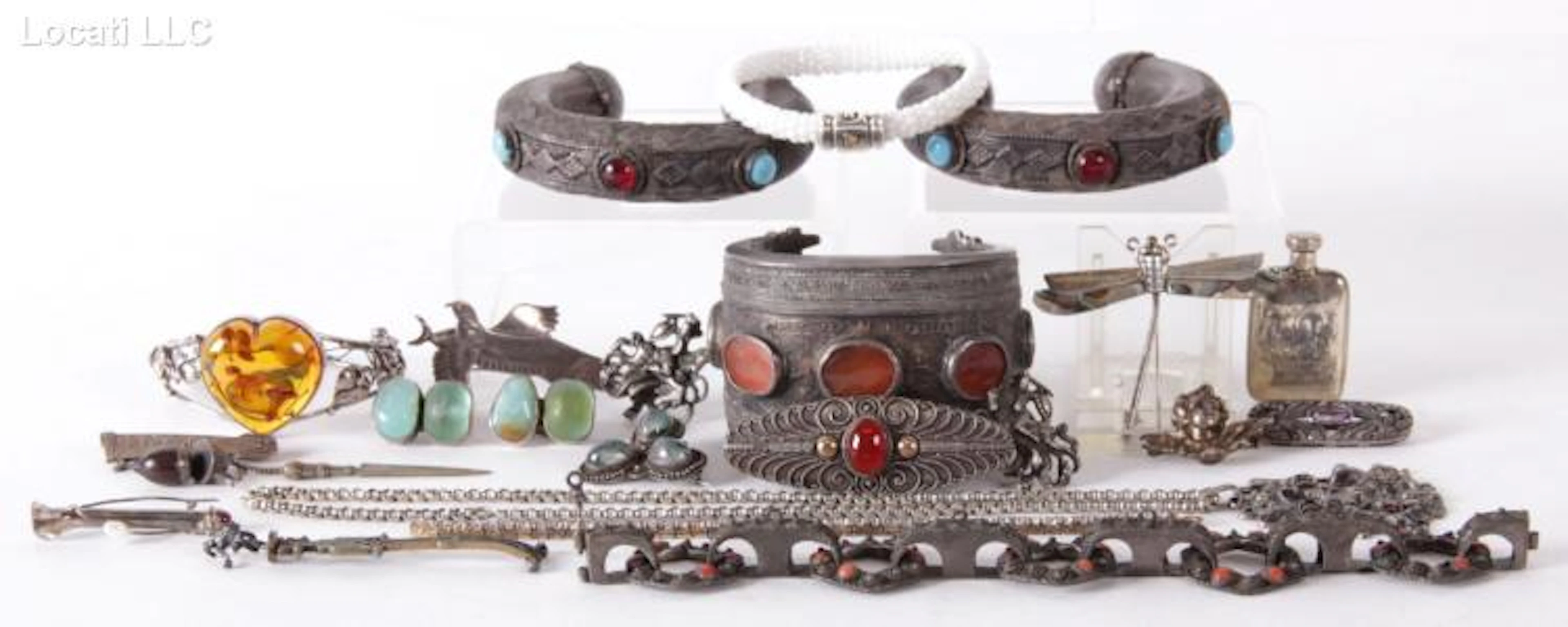 An Estate Lot of Silver Jewelry