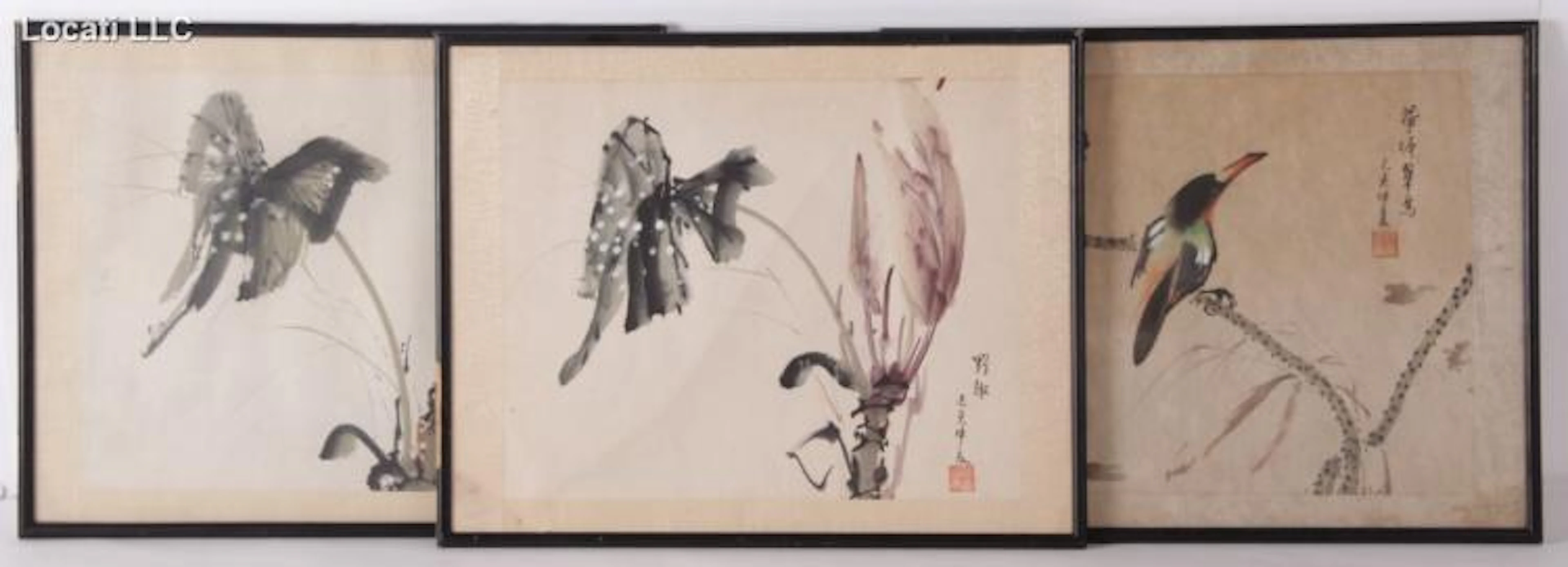 Chinese School (20th Century) Three Watercolors