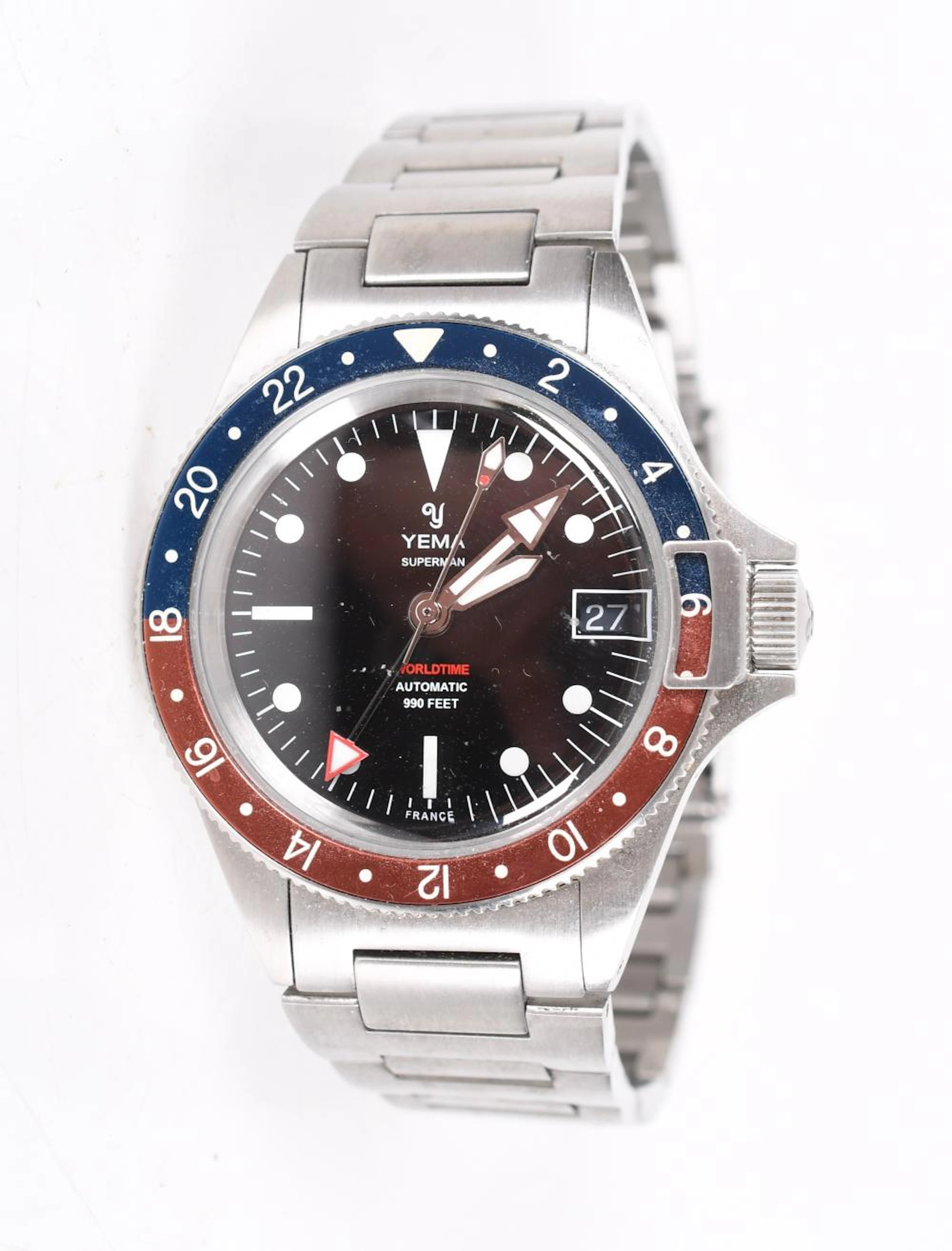 A Yema Superman GMT Pepsi Diver Watch