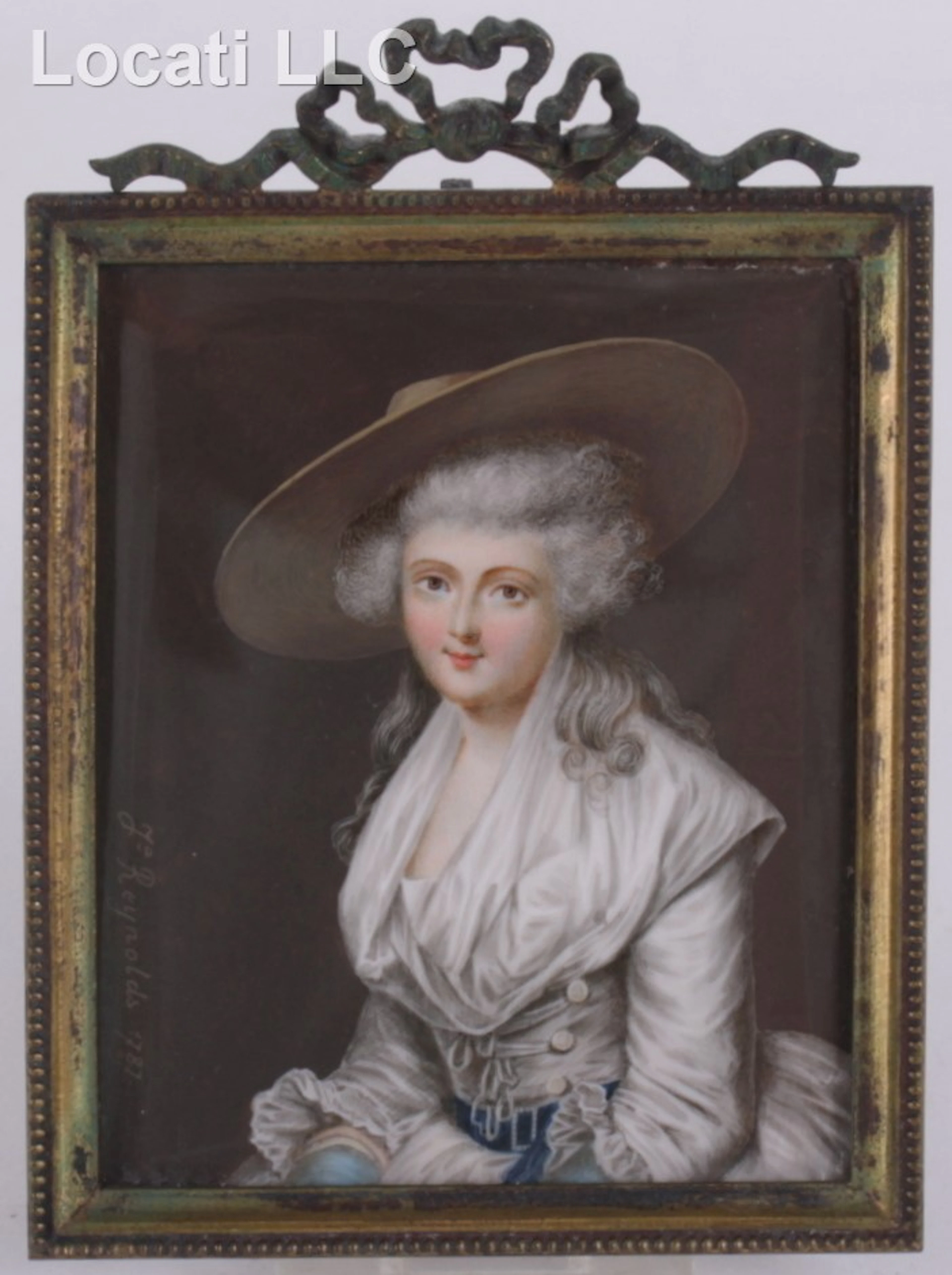 After Joshua Reynolds, Portrait Miniature of Miss Bingham