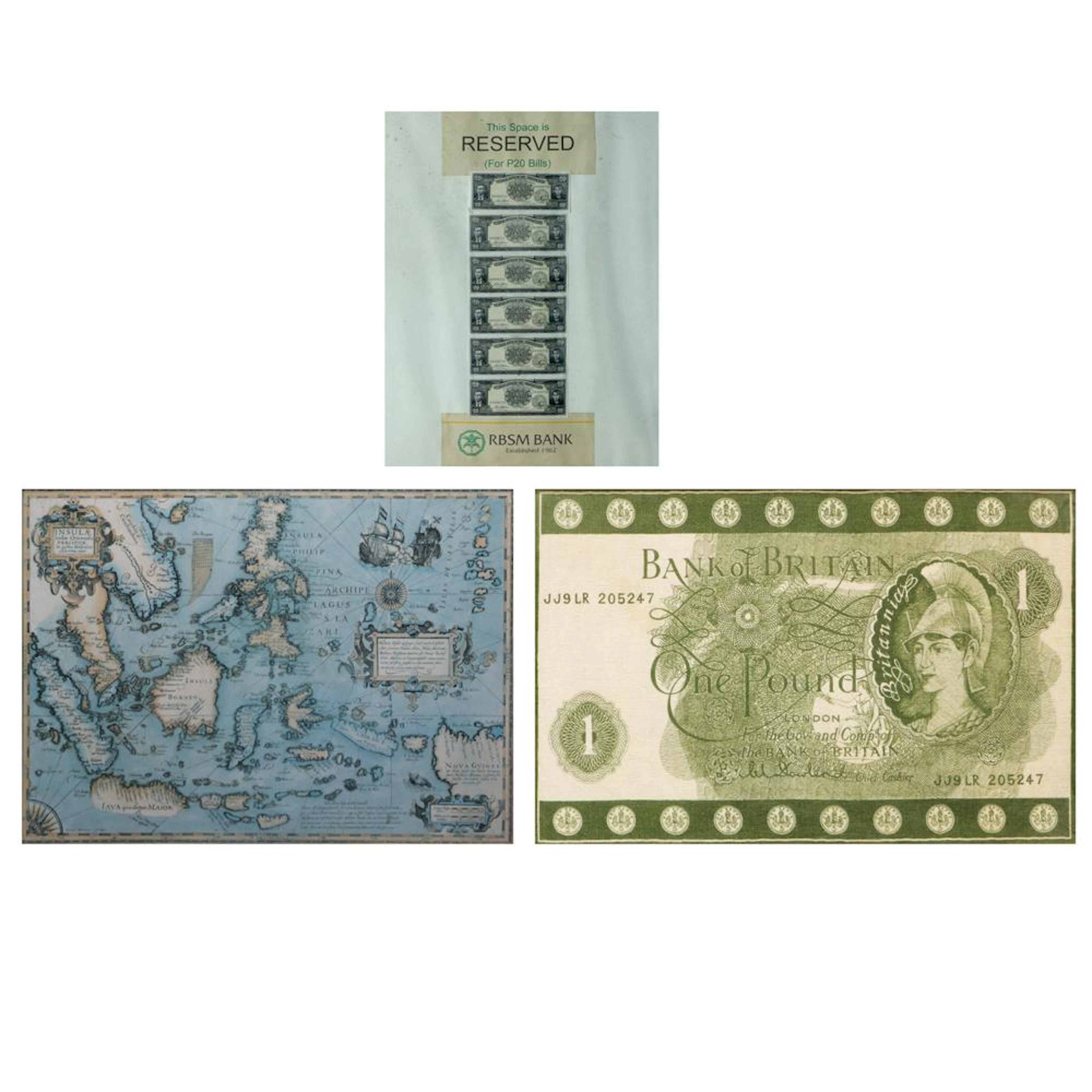 a) Six Pieces of 1949 P20 Peso Bills