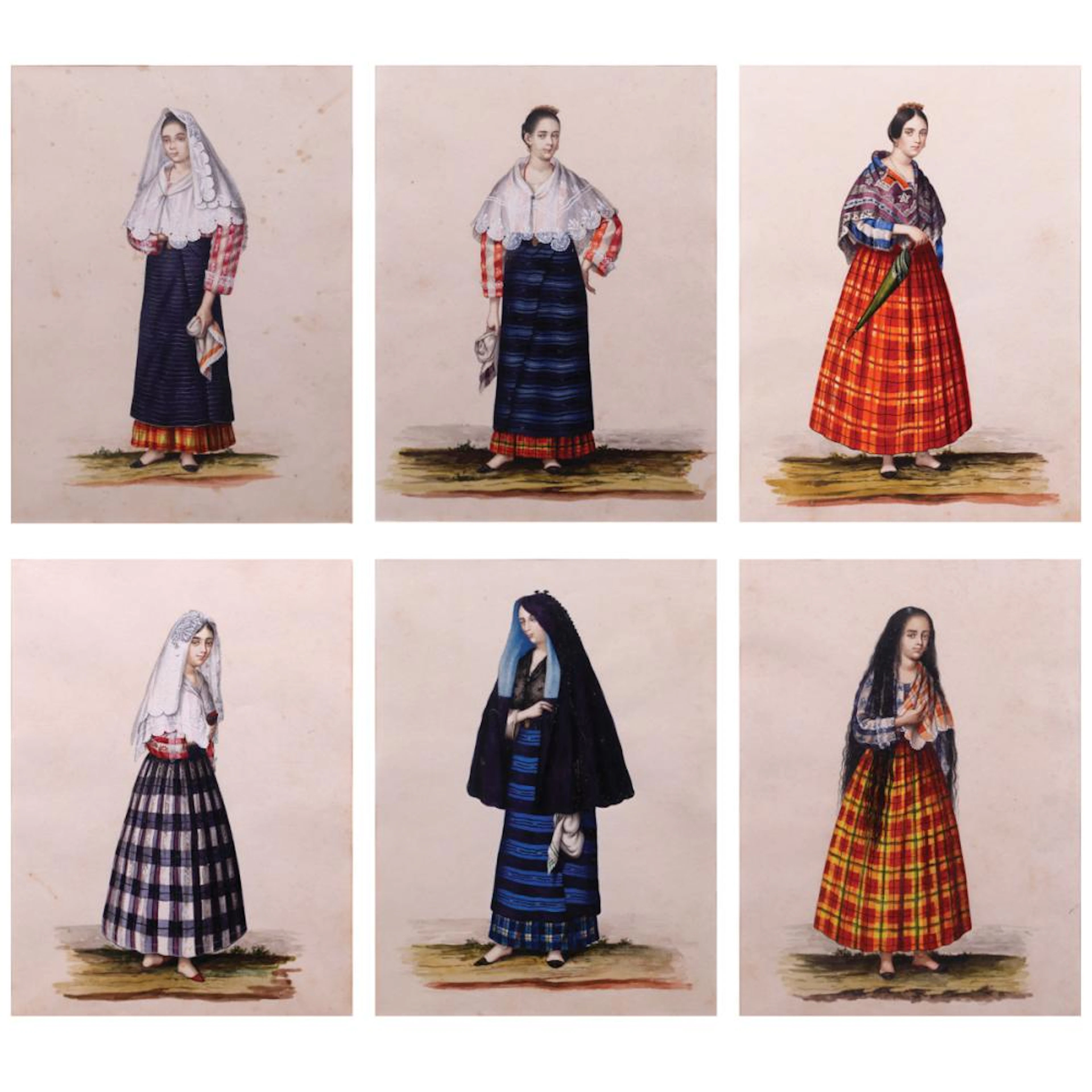 Justiniano Asunción(1816 - 1901) Tipos del Pais, Various