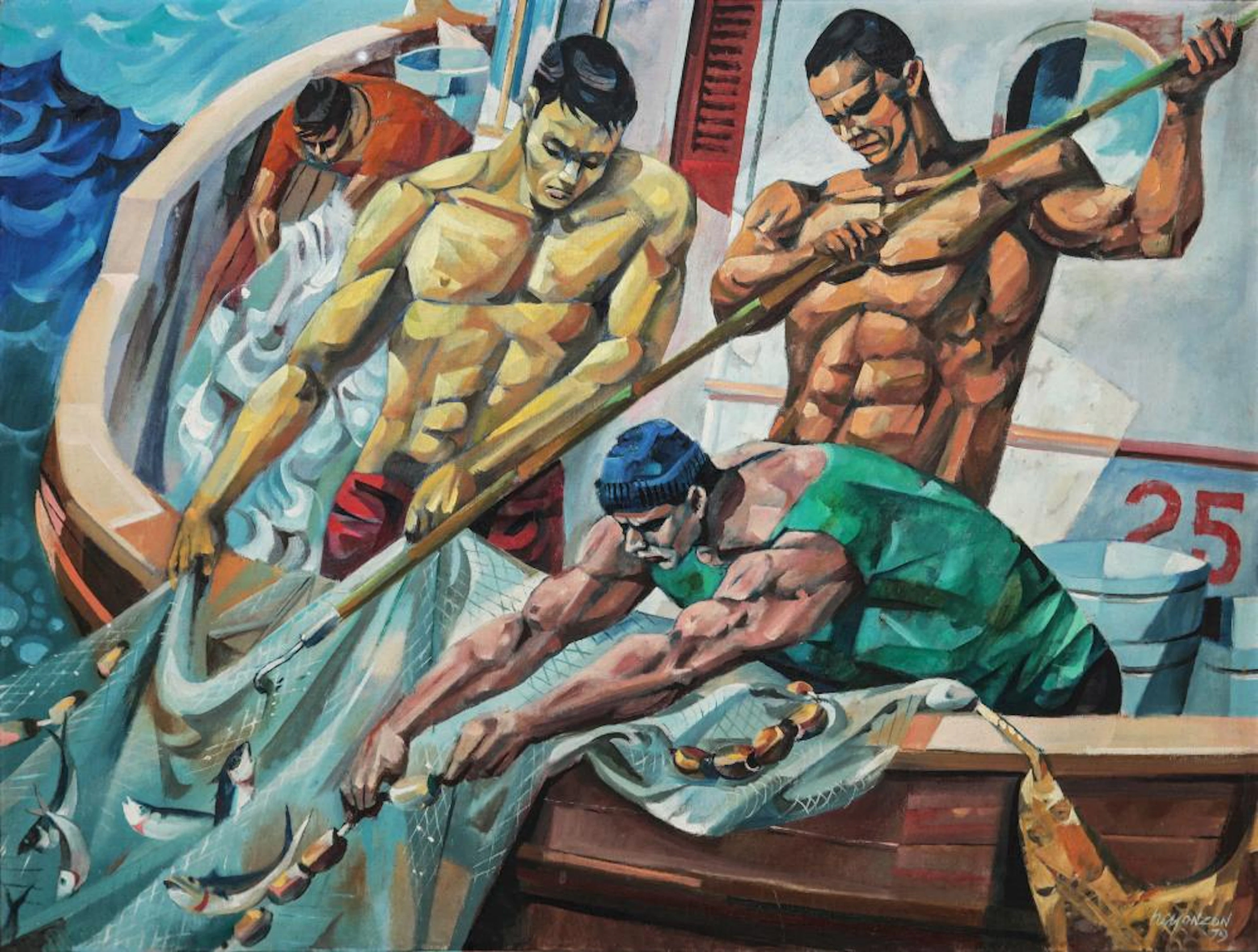 Hugo Yonzon Jr. (1924 - 1994) - Fishermen