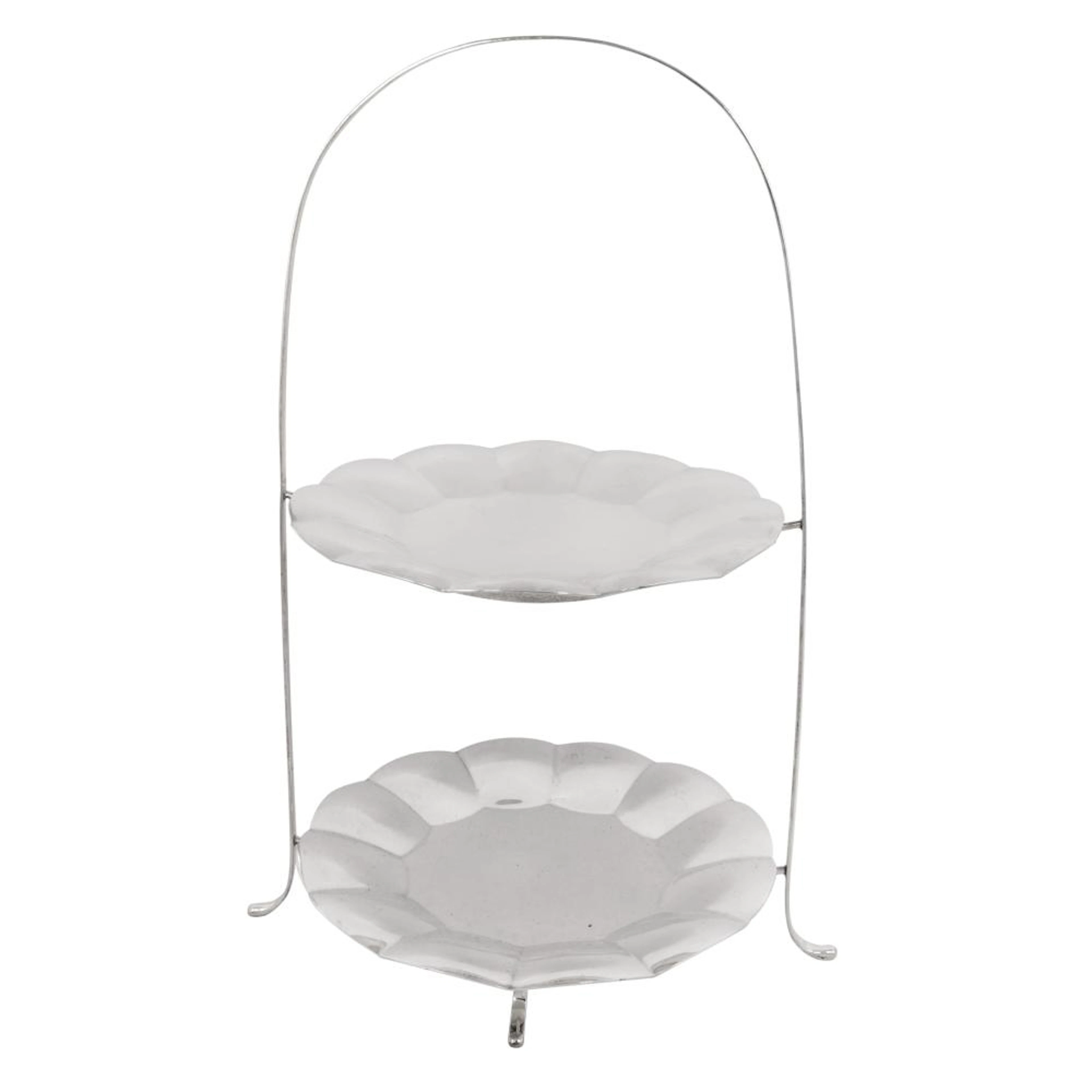 Tiffany & Co Two Tier Stand with two Tiffany Lobes Dishes