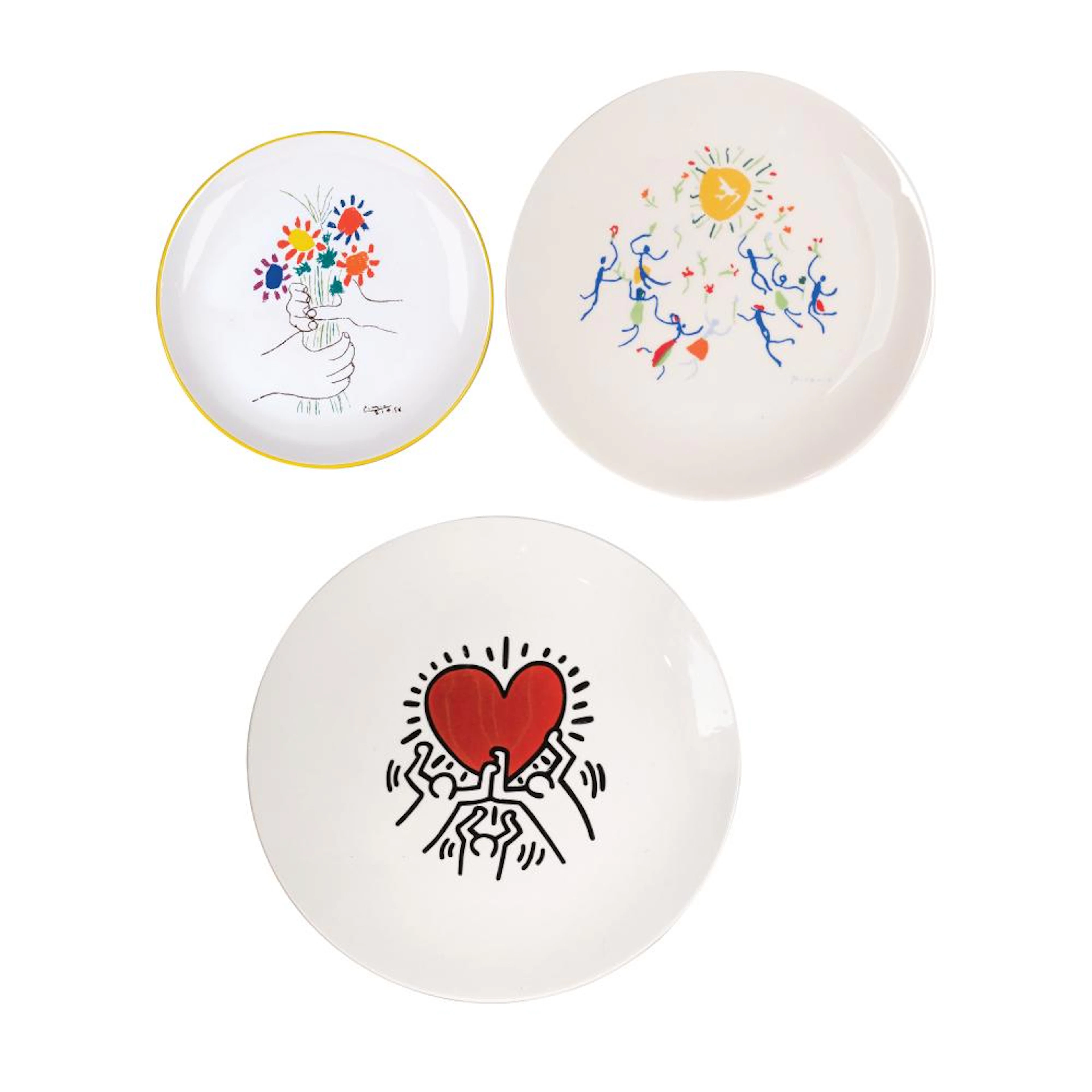 Three Art Plates