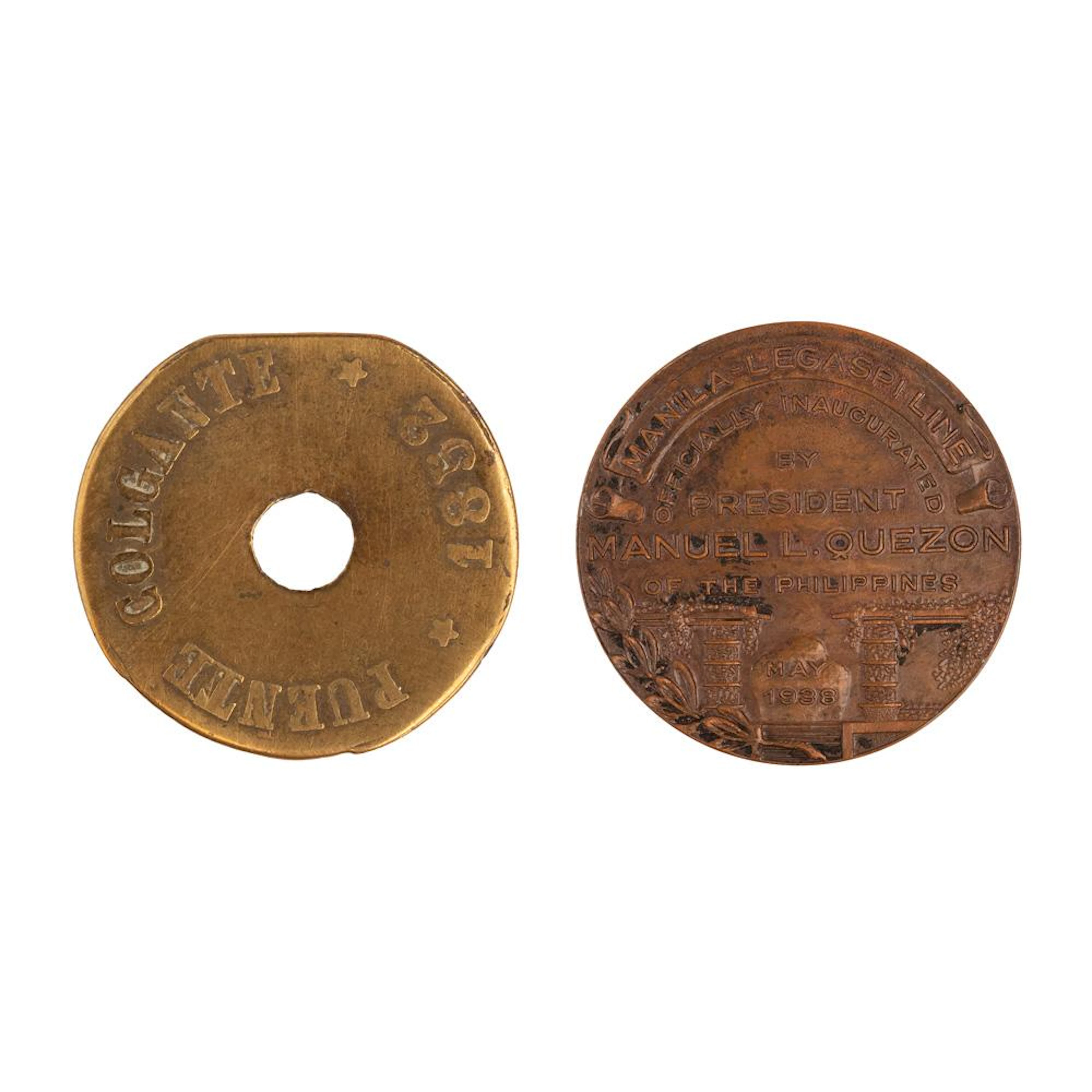 Puente Colgante 1832 Coin & Manila Railroad Company...