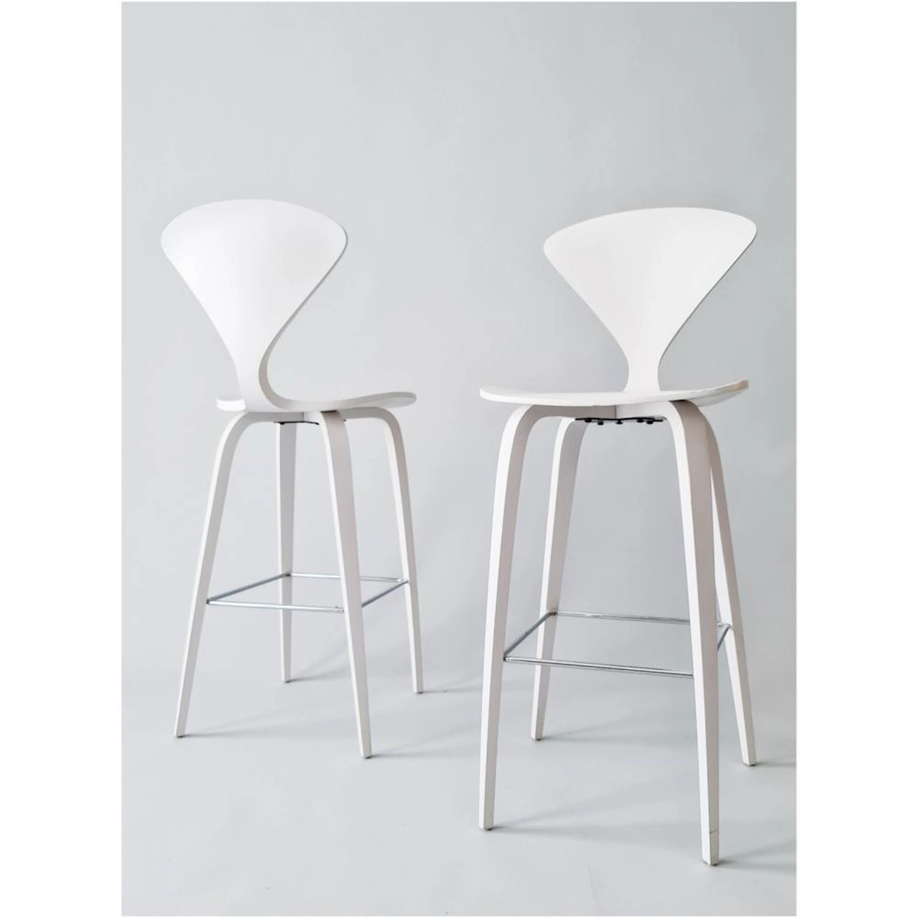 Pair of Norman Cherner Bar Stools for The Cherner Chair Company