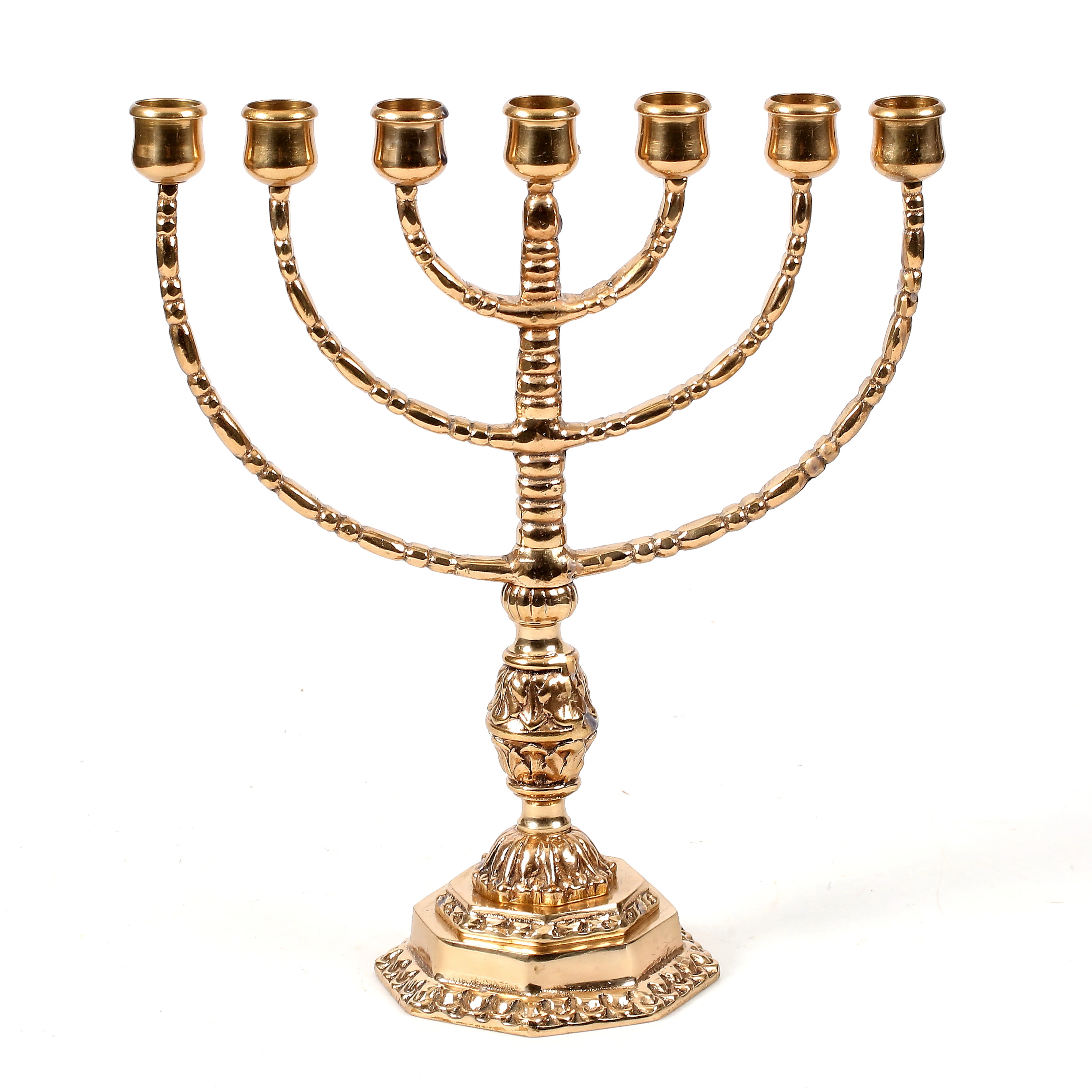 LJUSSTAKE, sjuarmad, "Menorah" Gnosjö malm.