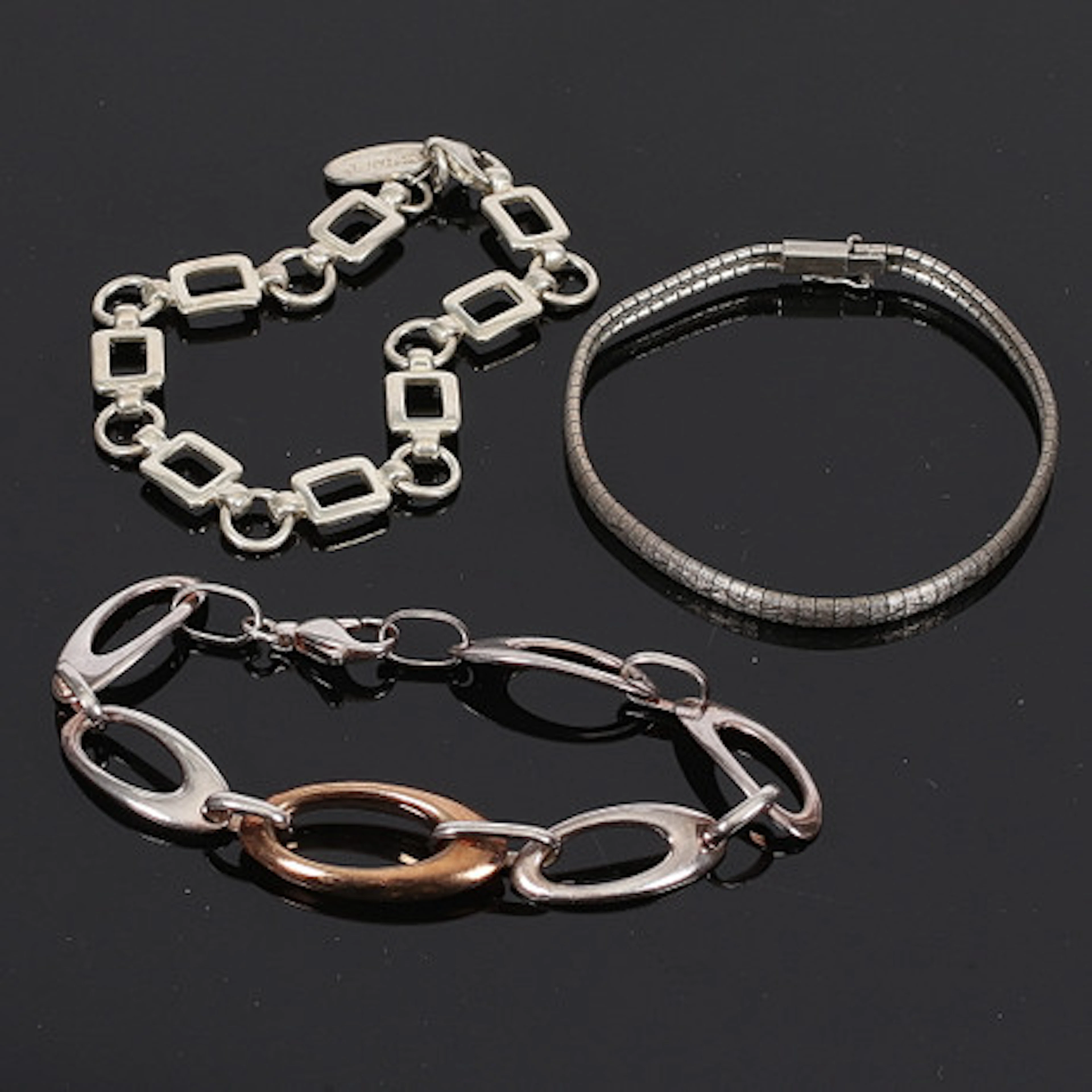 ARMBAND, 3 st. bla. Sterling silver, Scoop…