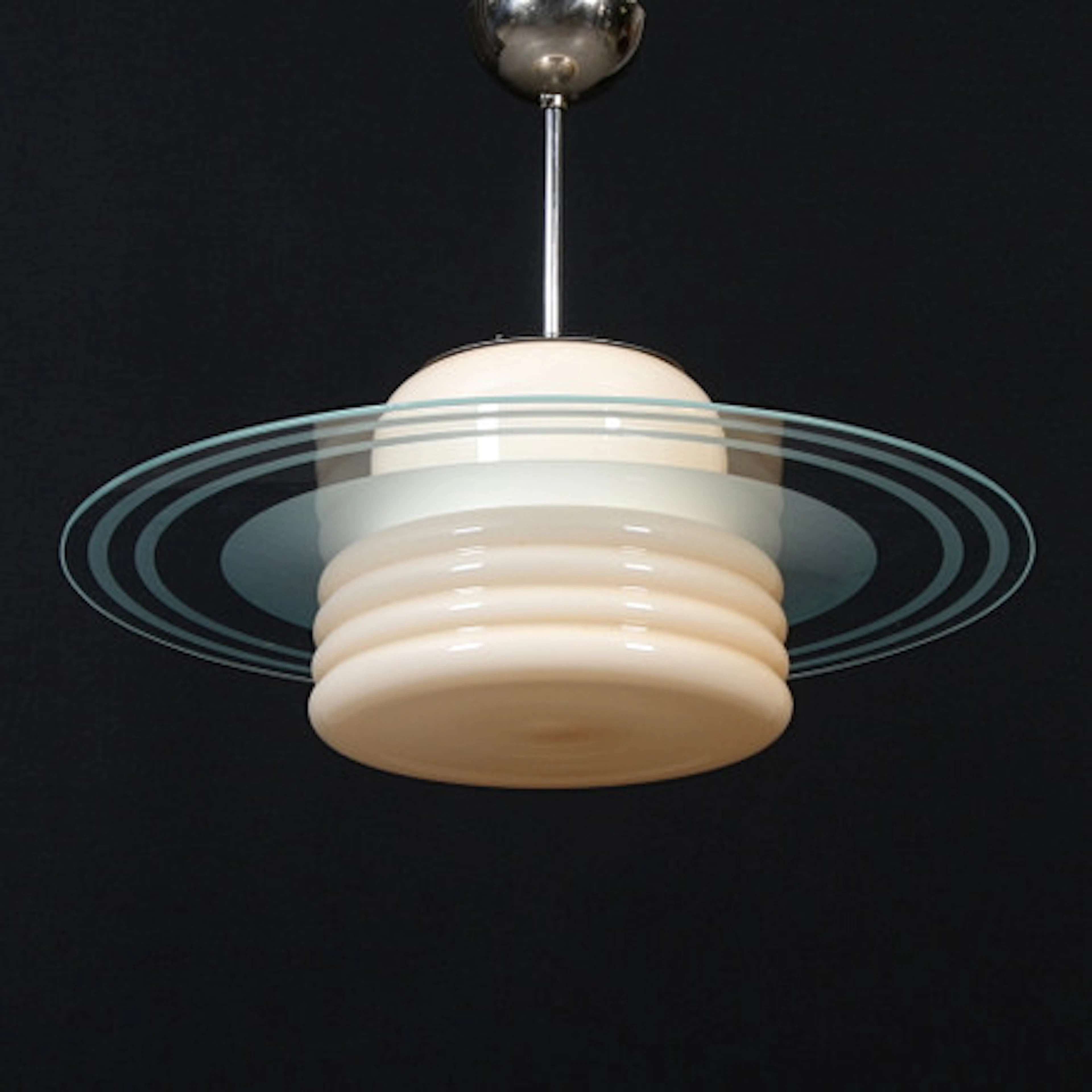 TAKLAMPA, s.k. "Saturnuslampa", art deco, …