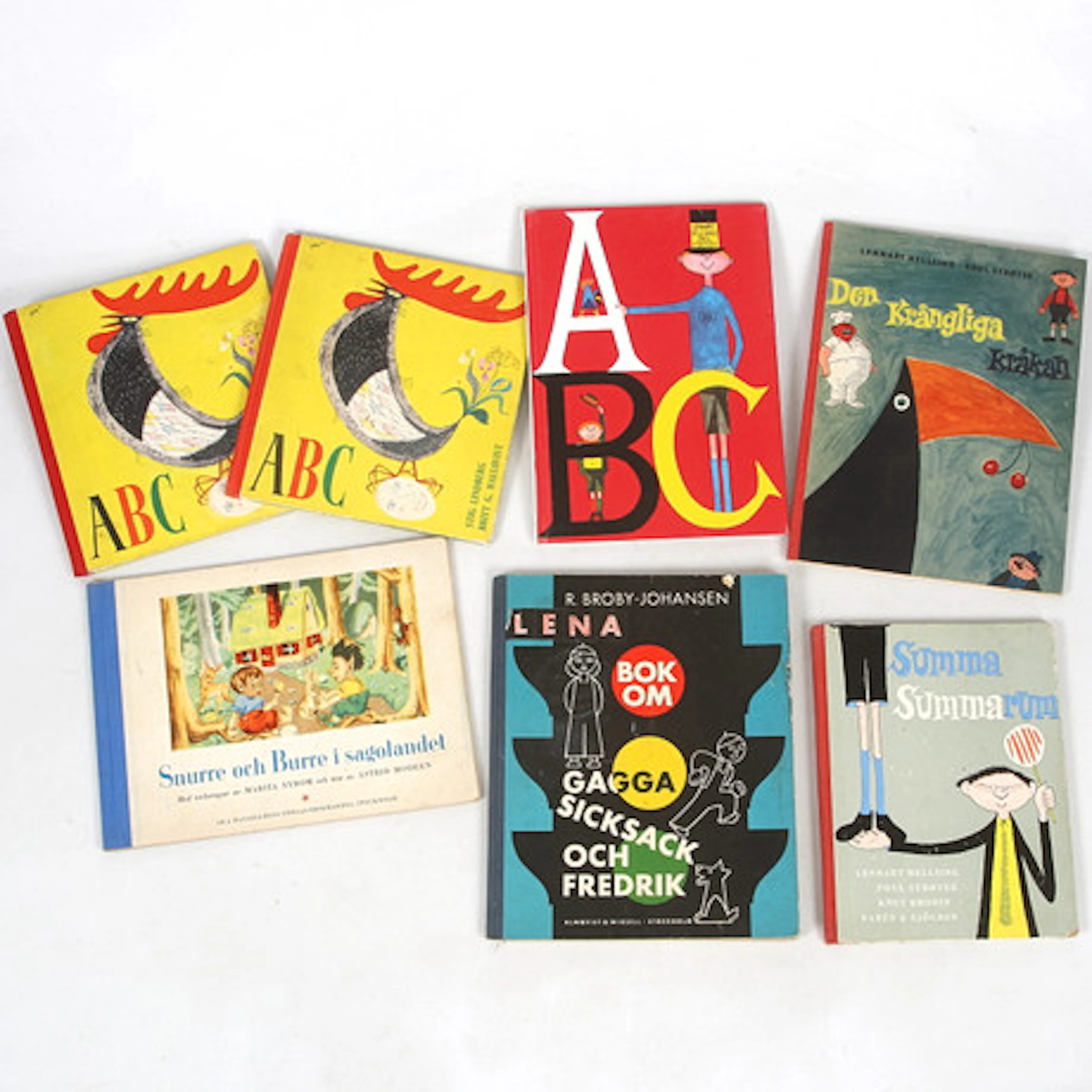 BARNBÖCKER, 7 st, bl.a. 2 st, ABC, Stig Li…