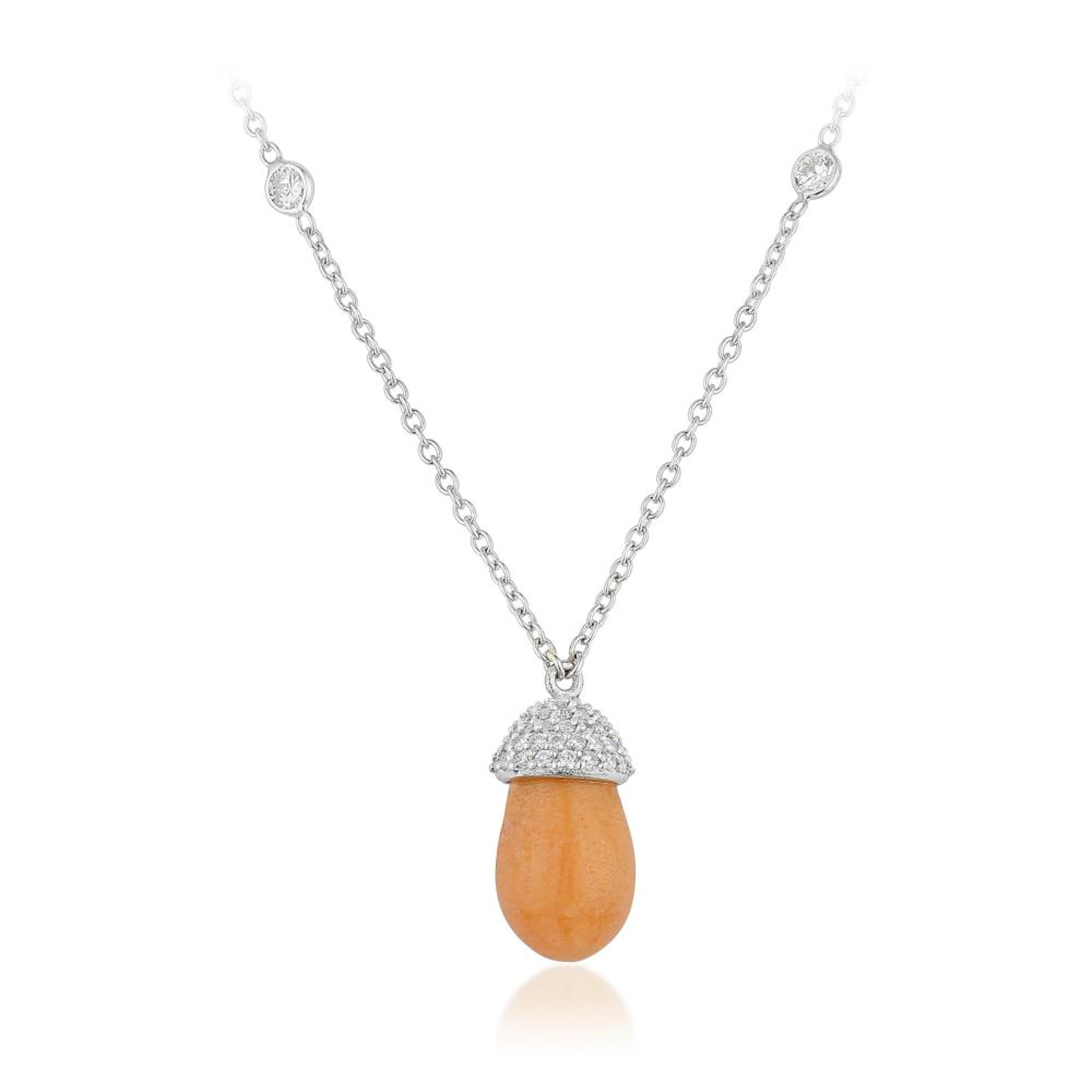 10.72-Carat Natural Saltwater Melo Pearl and Diamond Pendant Necklace