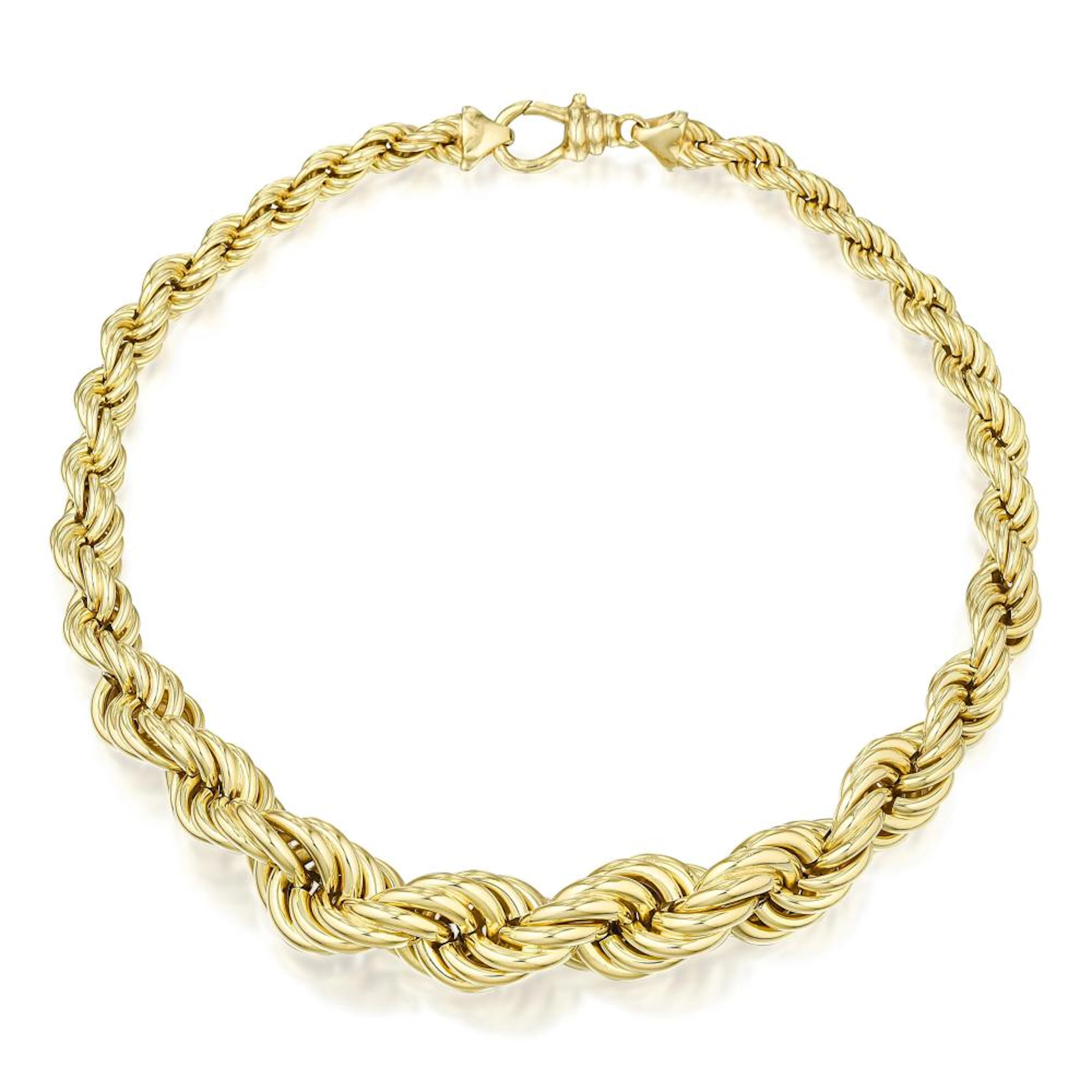 Tapered Rope Twist Necklace, Italia