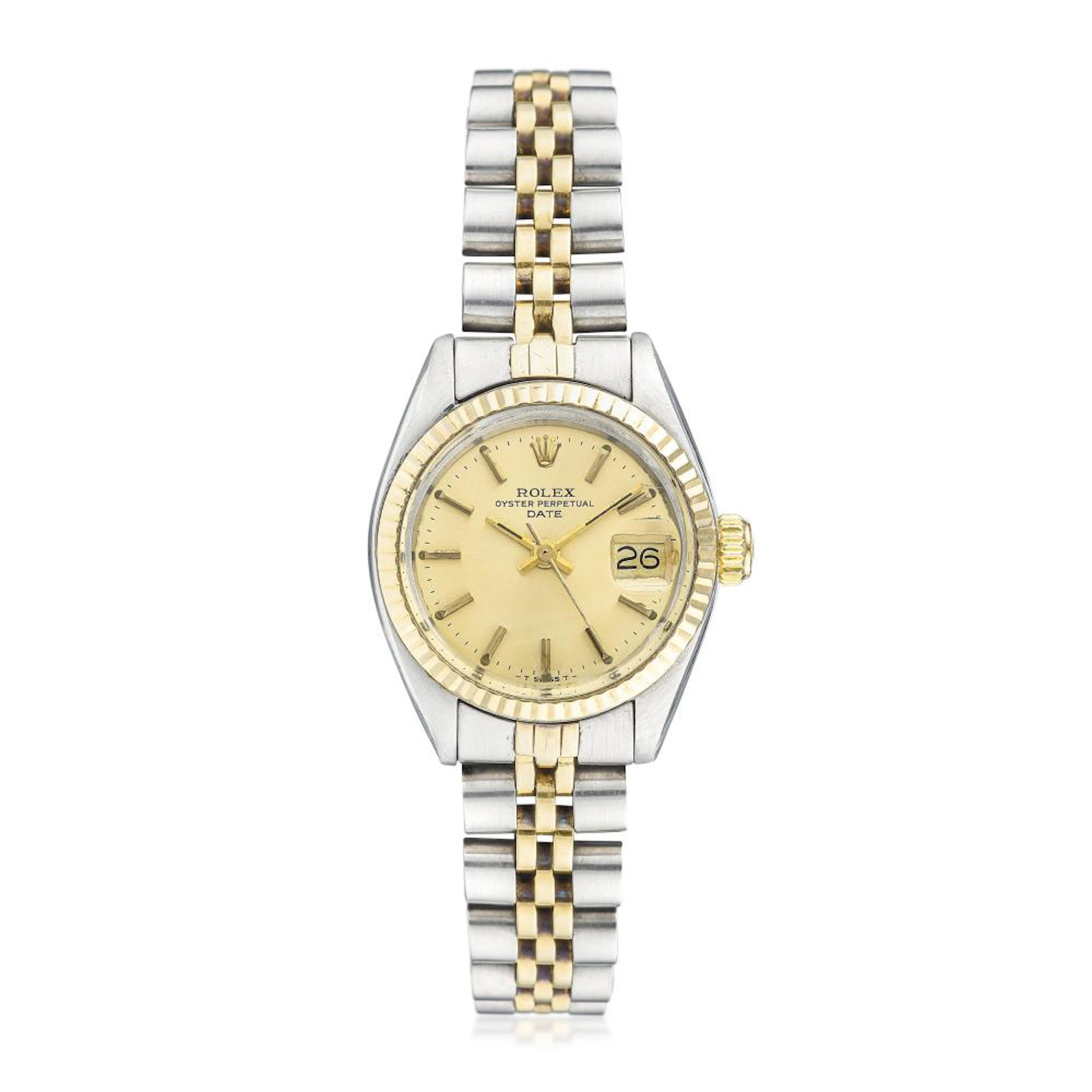 Rolex Oyster Perpetual date in Steel with Gold Trim