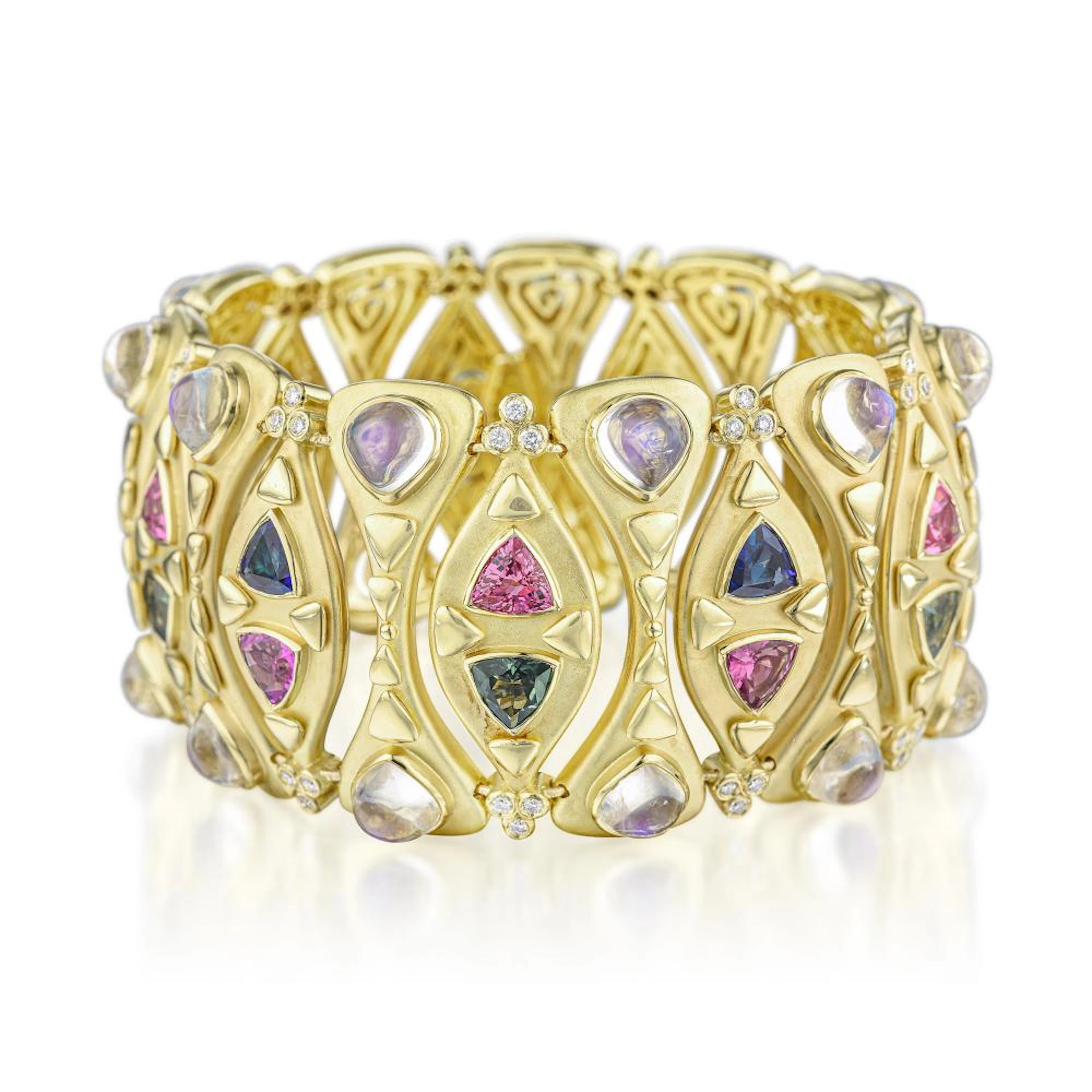 Temple St. Clair High Jewellery Campo de' Fiori Multi-Gemstone Wide Bracelet