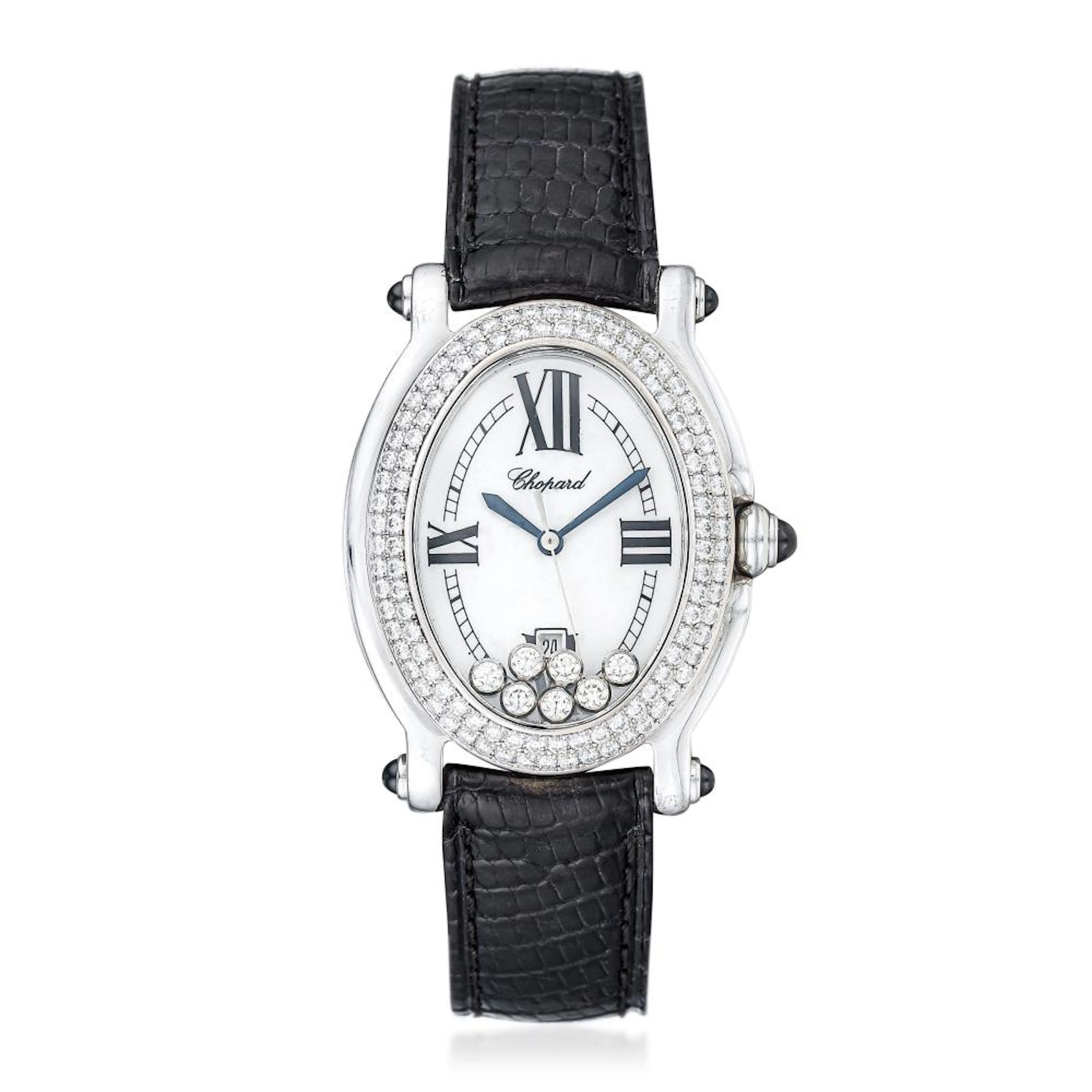 Chopard Happy Sport Oval in Steel with Diamonds