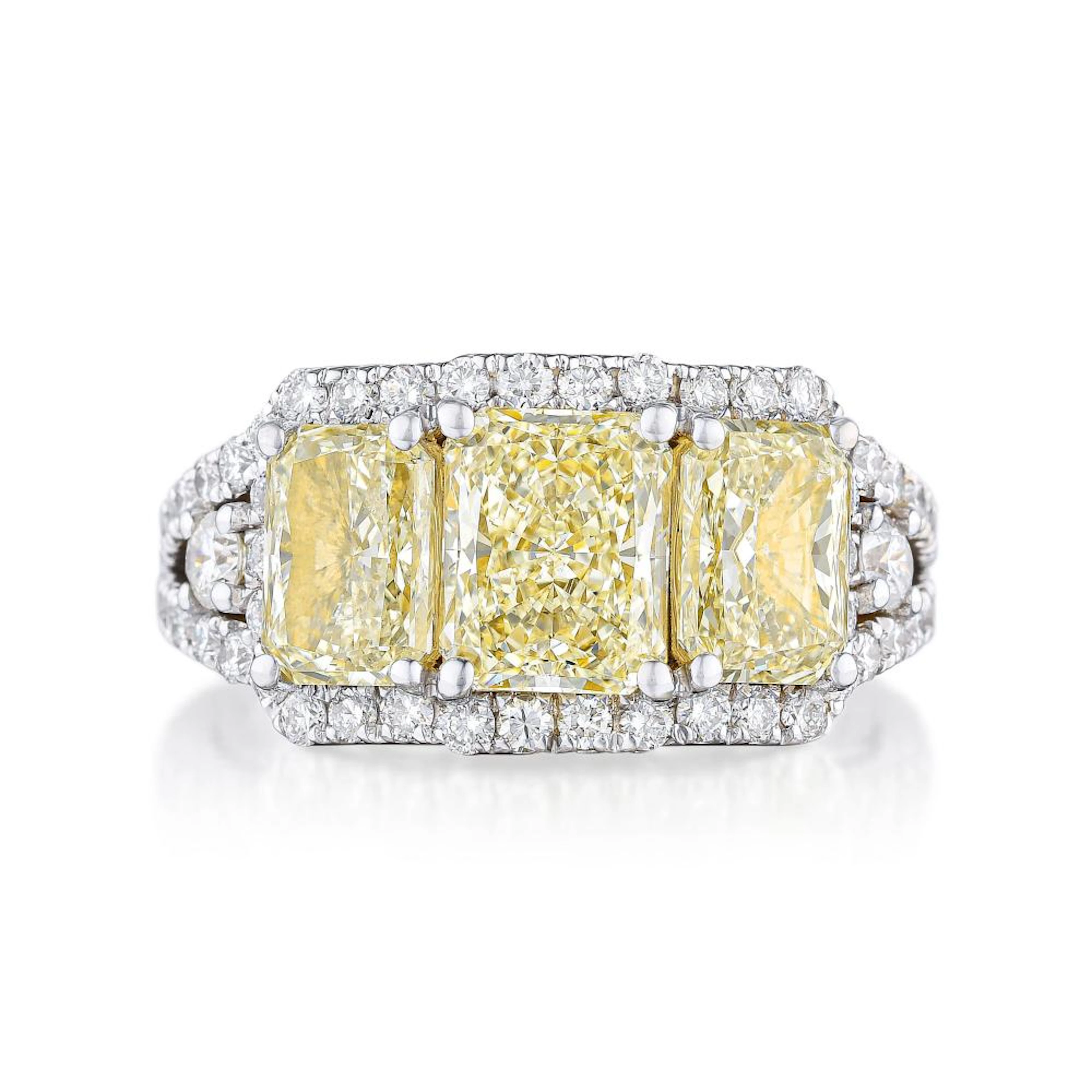 Three-Stone Diamond Ring, GIA Certified