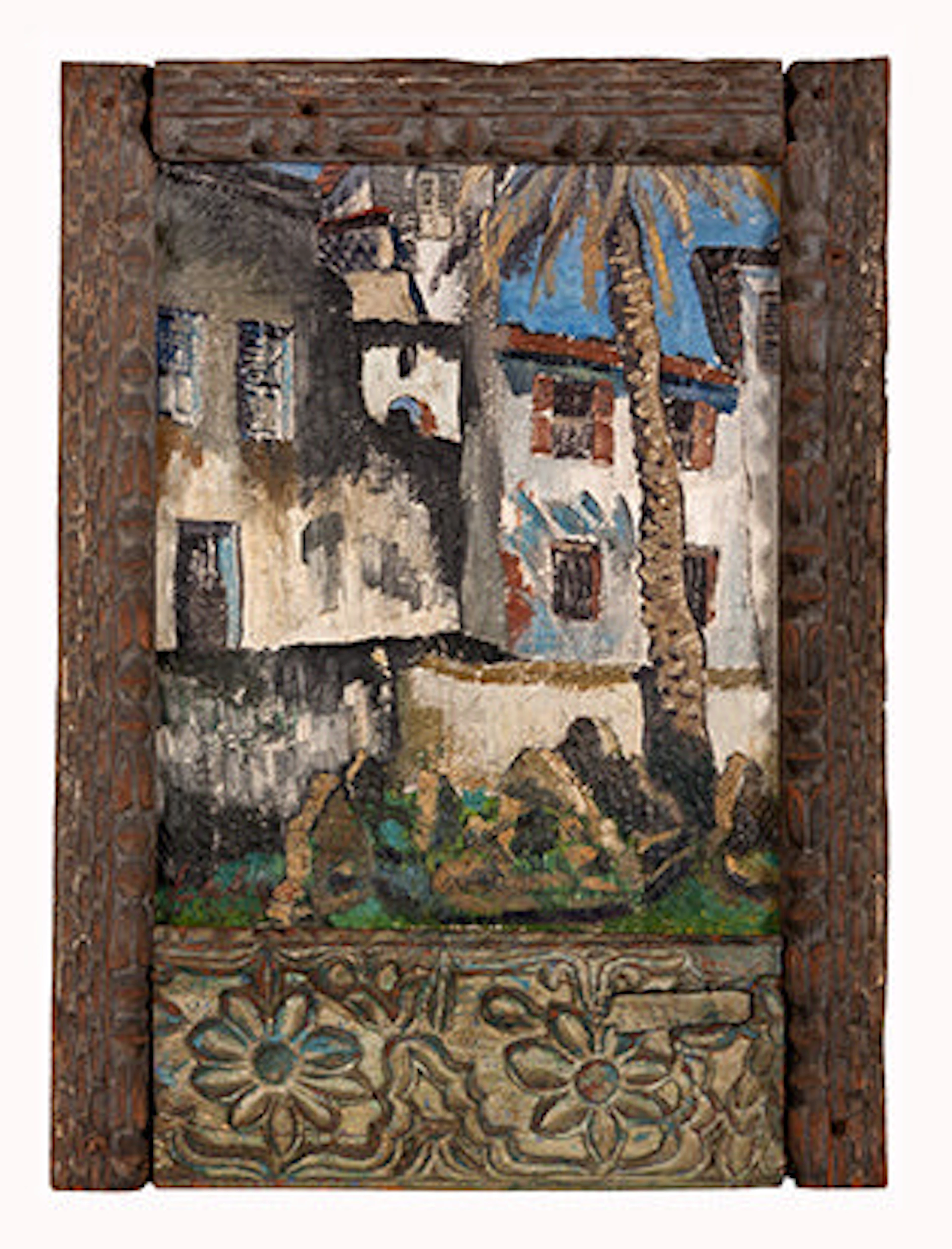 Freida Lock (South African 1902-1962) ZANZIBAR signed and dated 47 oil on c