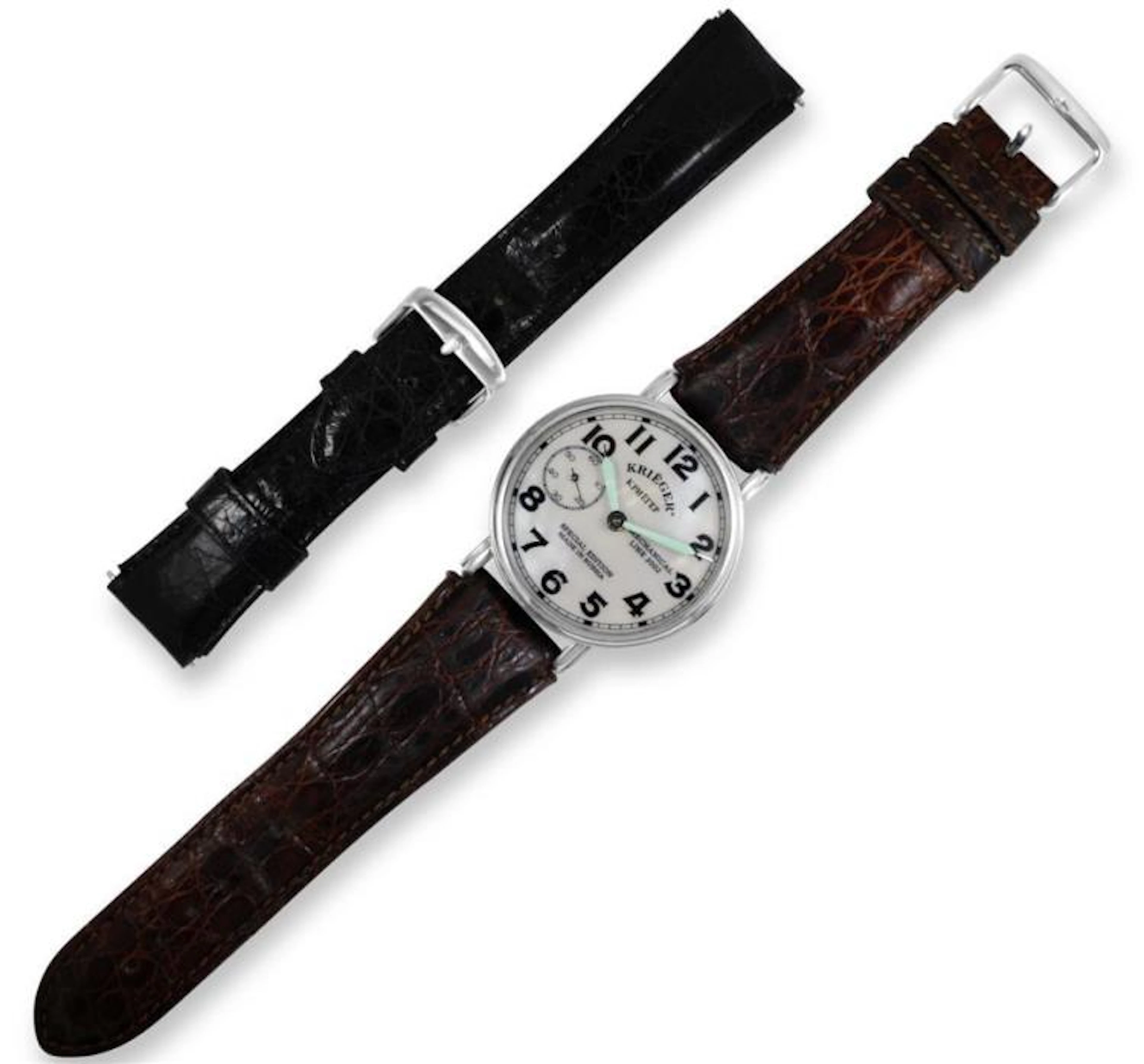 Krieger, Russian, Stainless Steel Wrist Watch, L. 8 1/4"