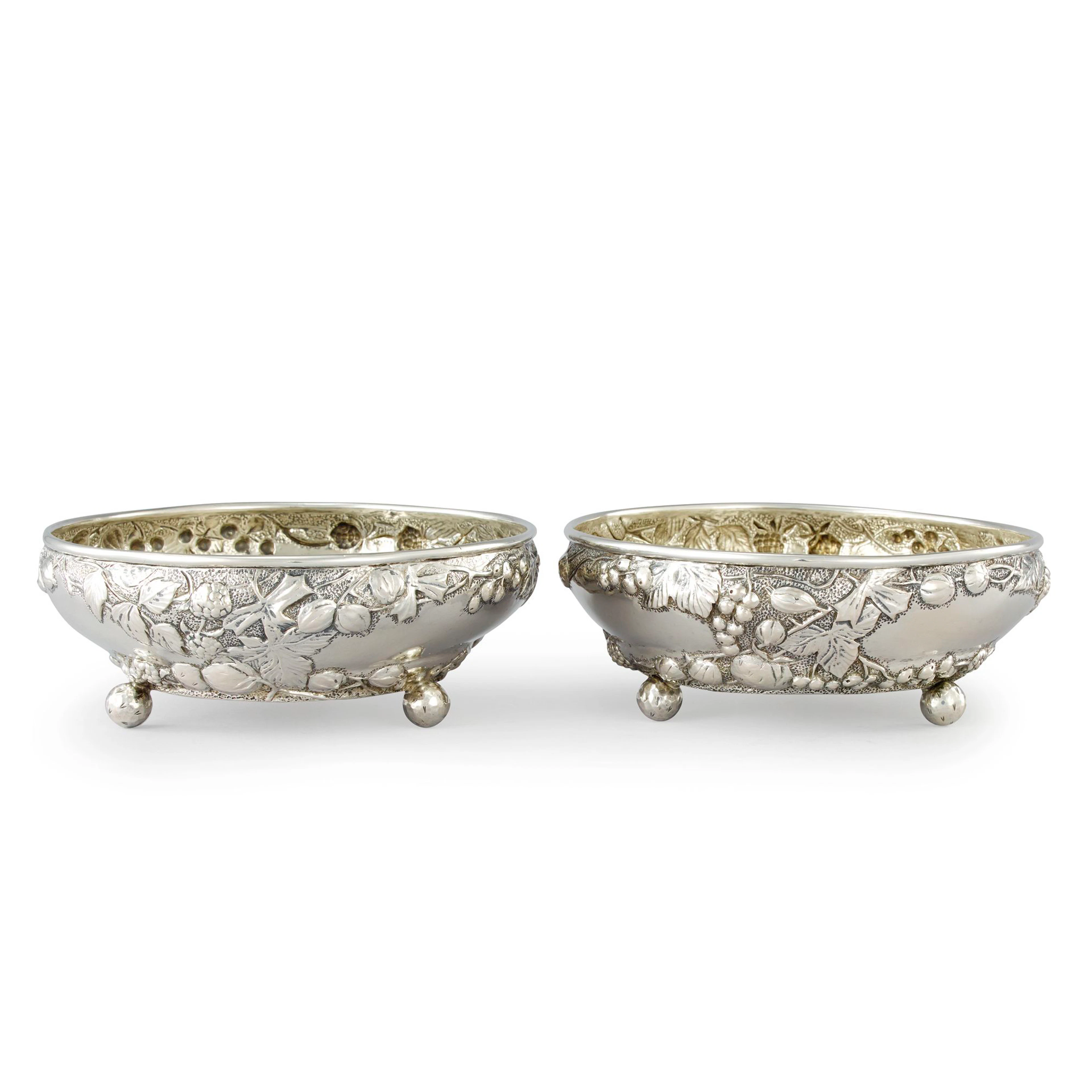 Skålar 1 par silver "Koppar-Lisa" Andersson