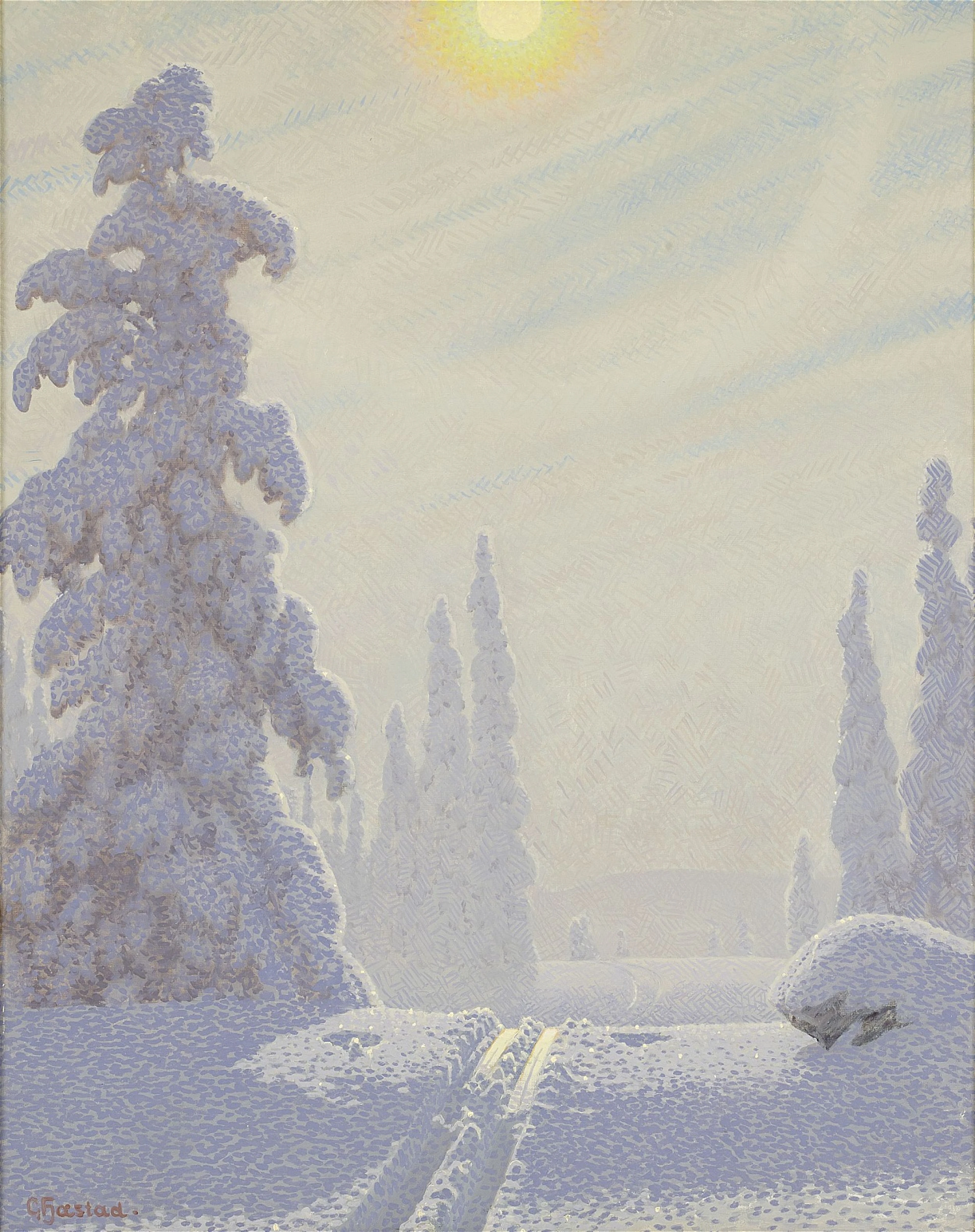 Gustaf Fjaestad, Gnistrande vinterlandskap