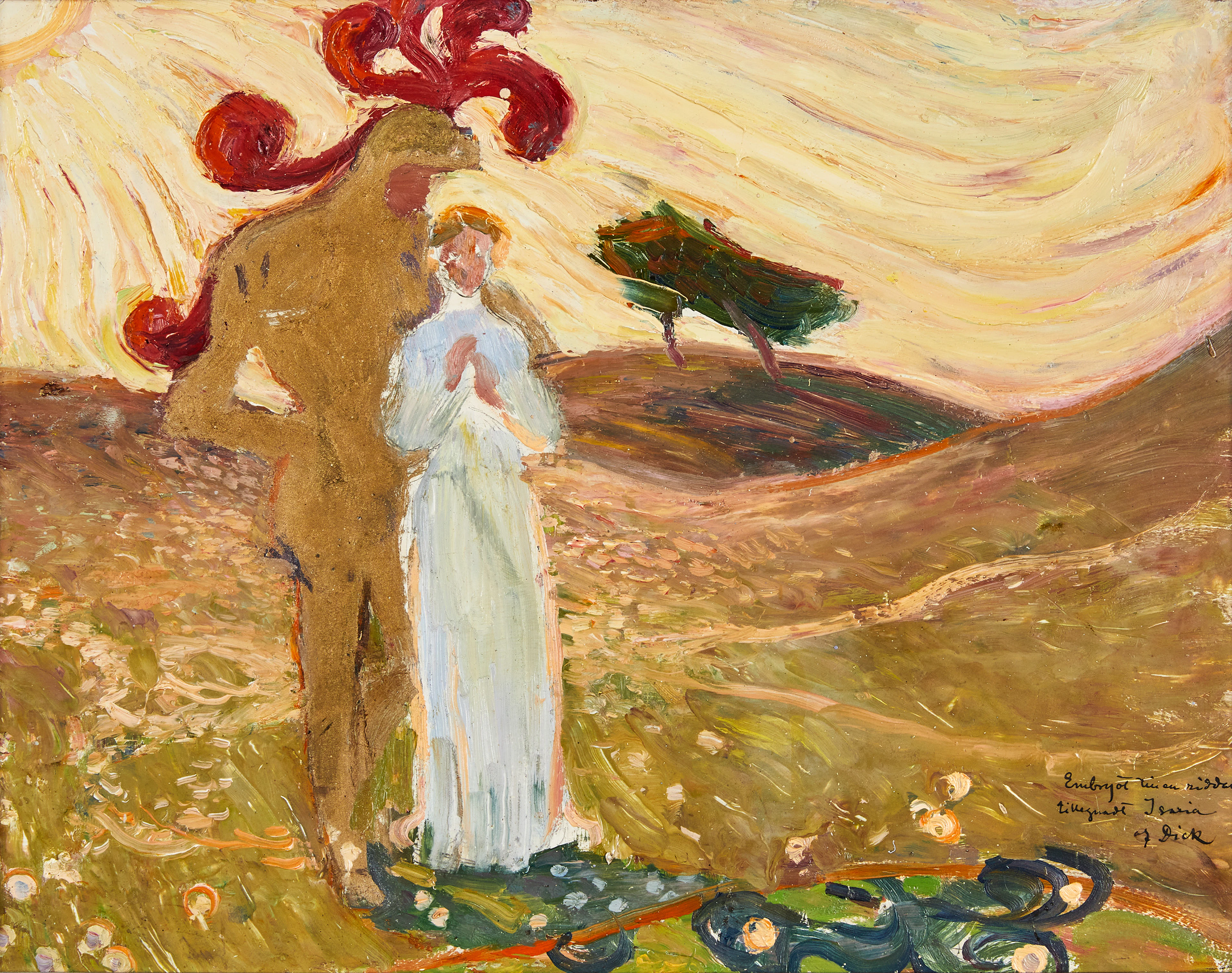 Richard Bergh, Riddaren och jungfrun - studie