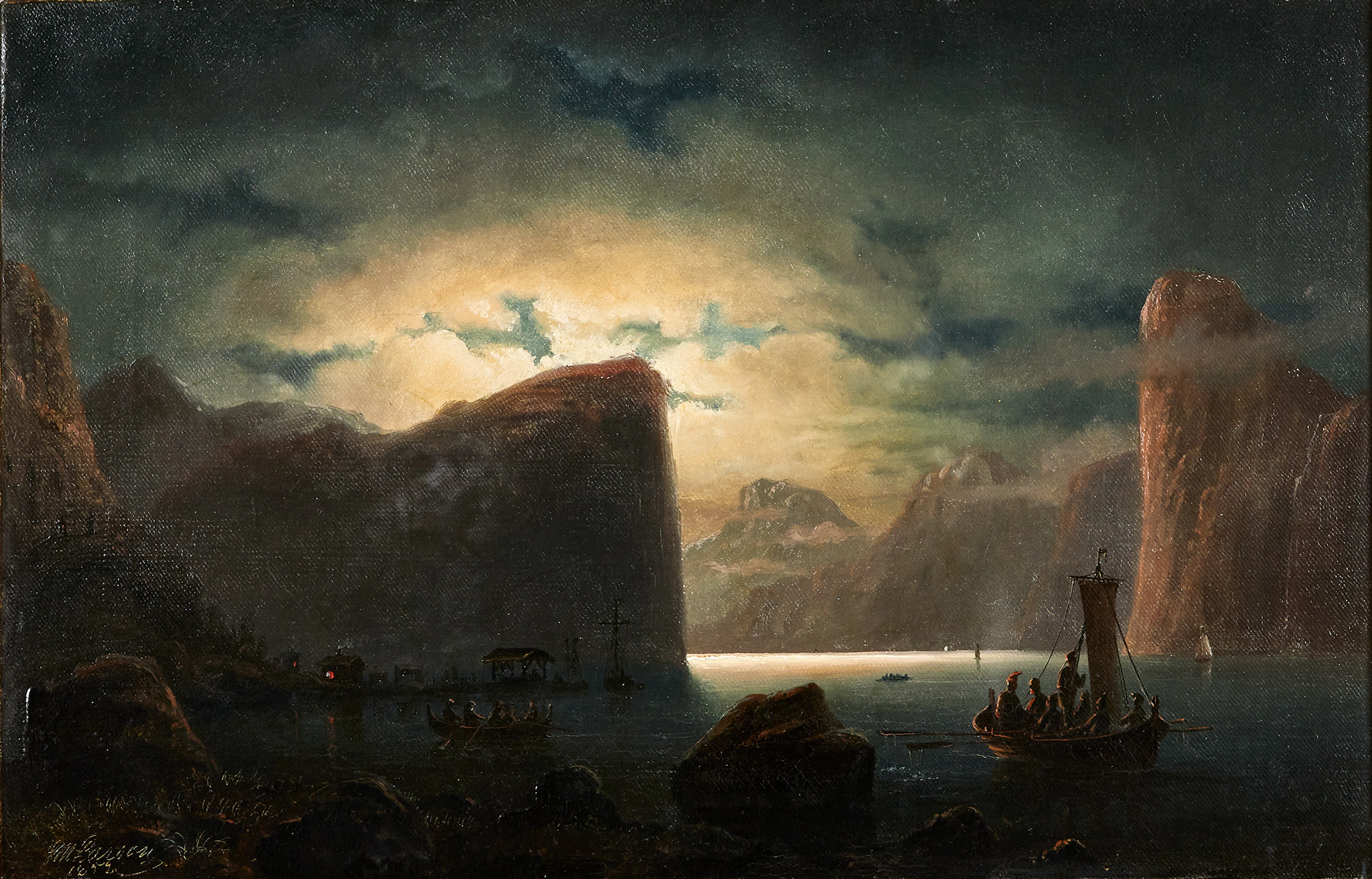 Marcus Larson, Norsk fjord i månsken