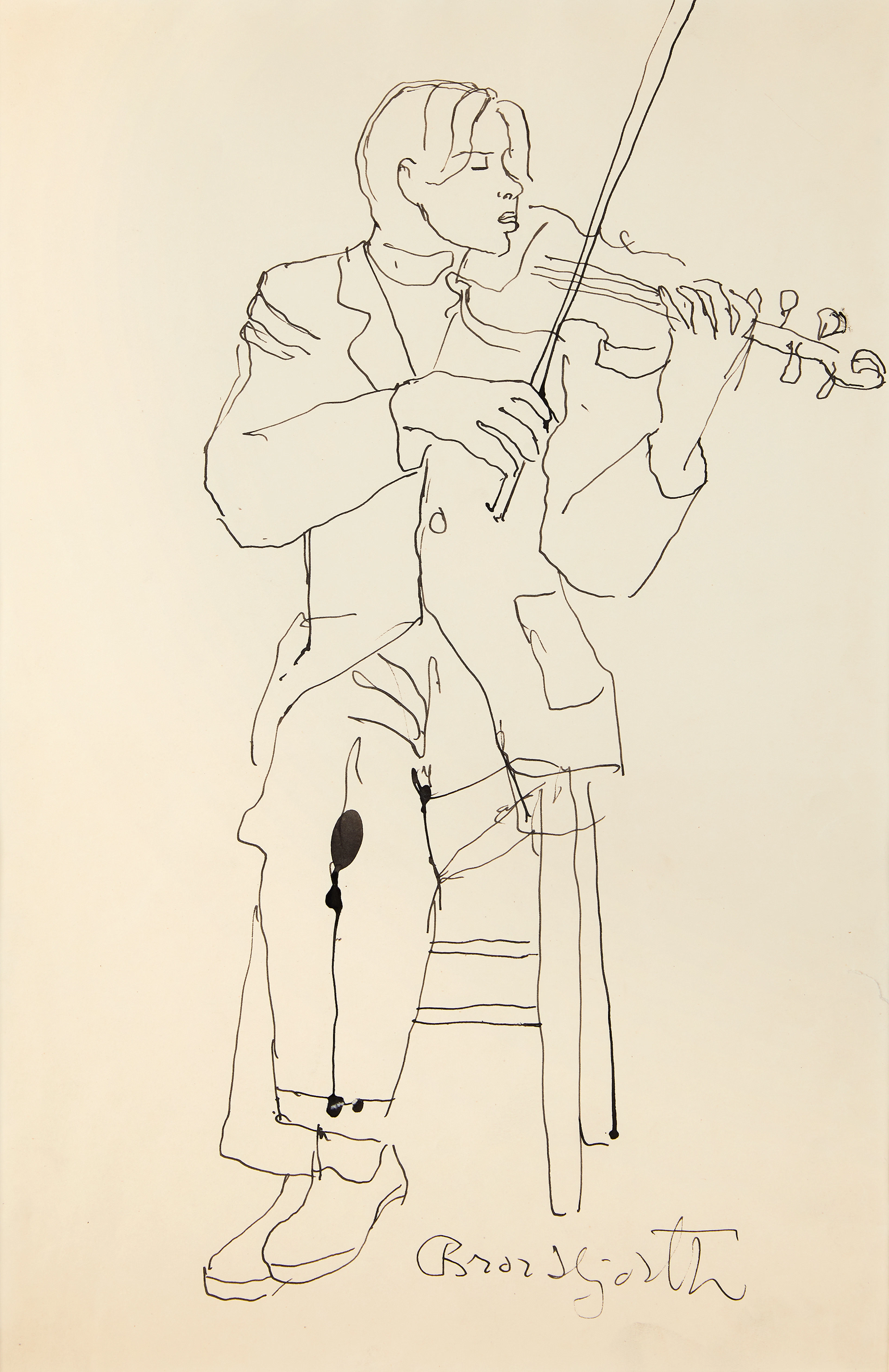 Bror Hjorth, Ole med violin