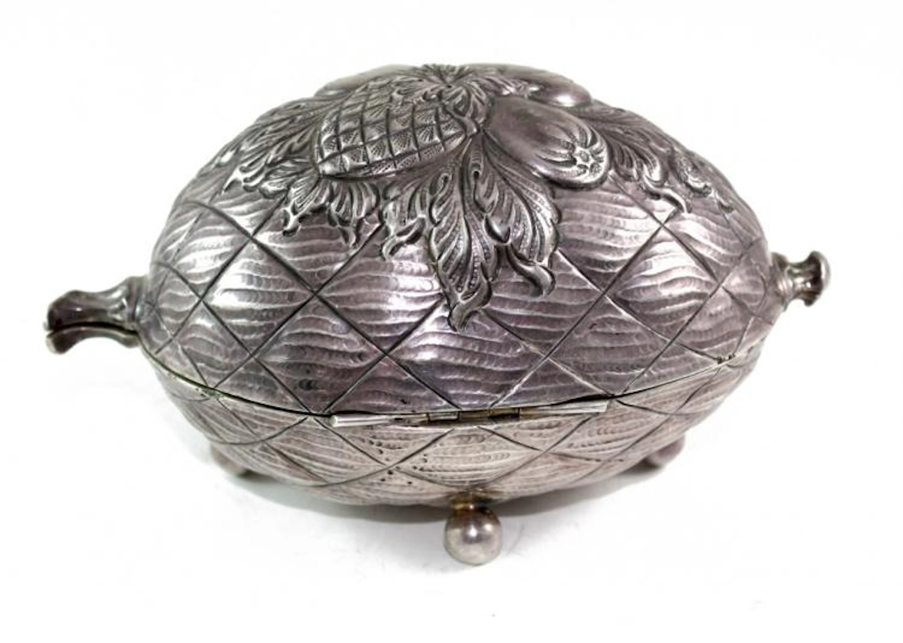 Ancient Silver Etrog Case - Austria, the 19th Century