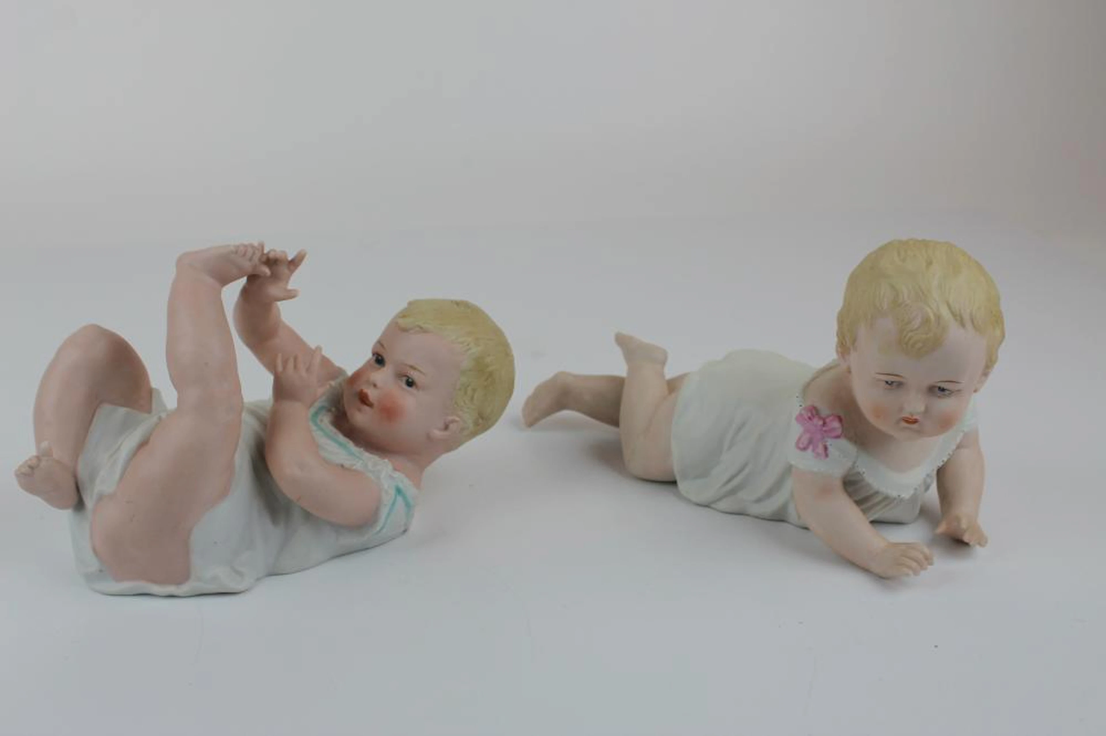 (2) Bisque Piano Babies