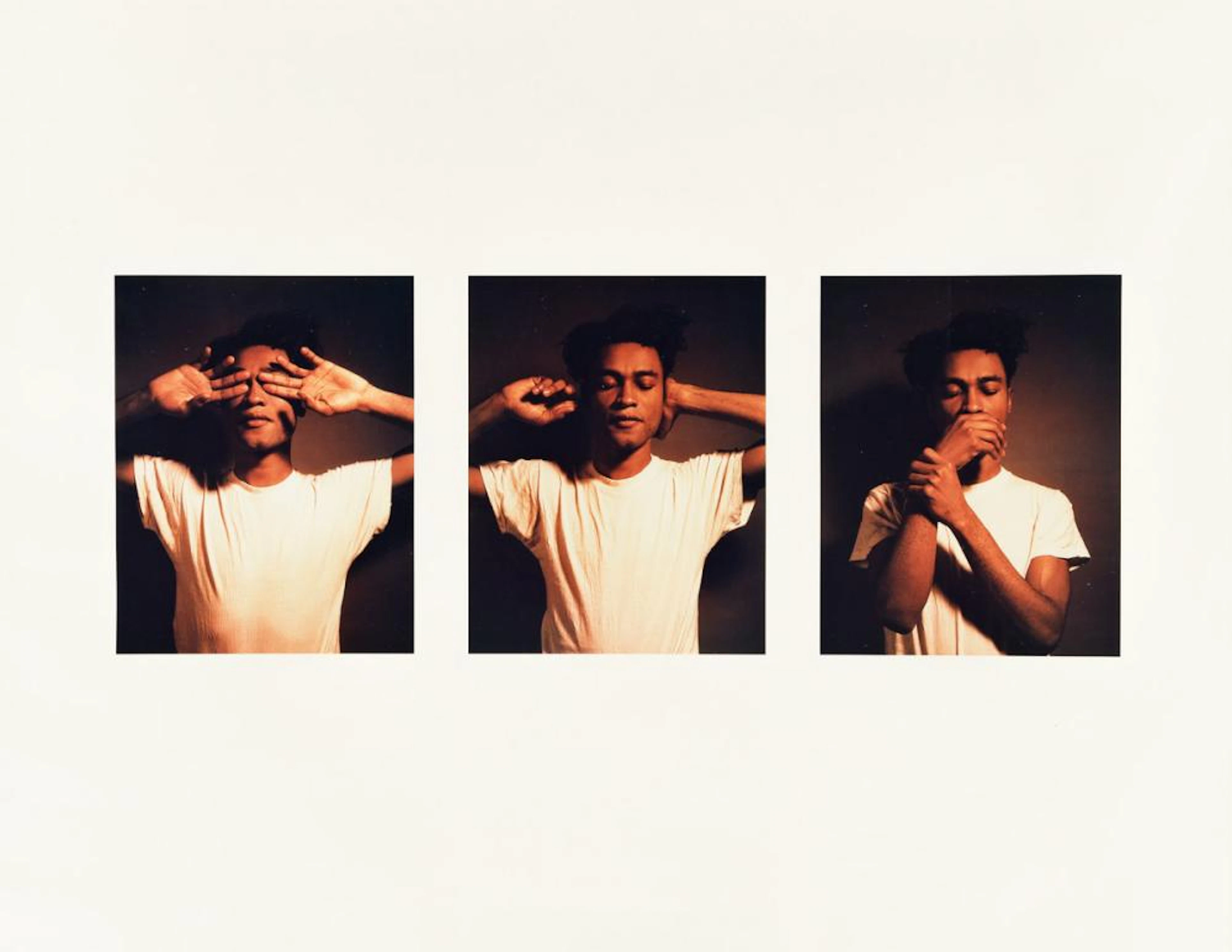 CARRIE MAE WEEMS (1953 - ) Untitled (See No Evil, Hear No Evil, Speak No Evil).