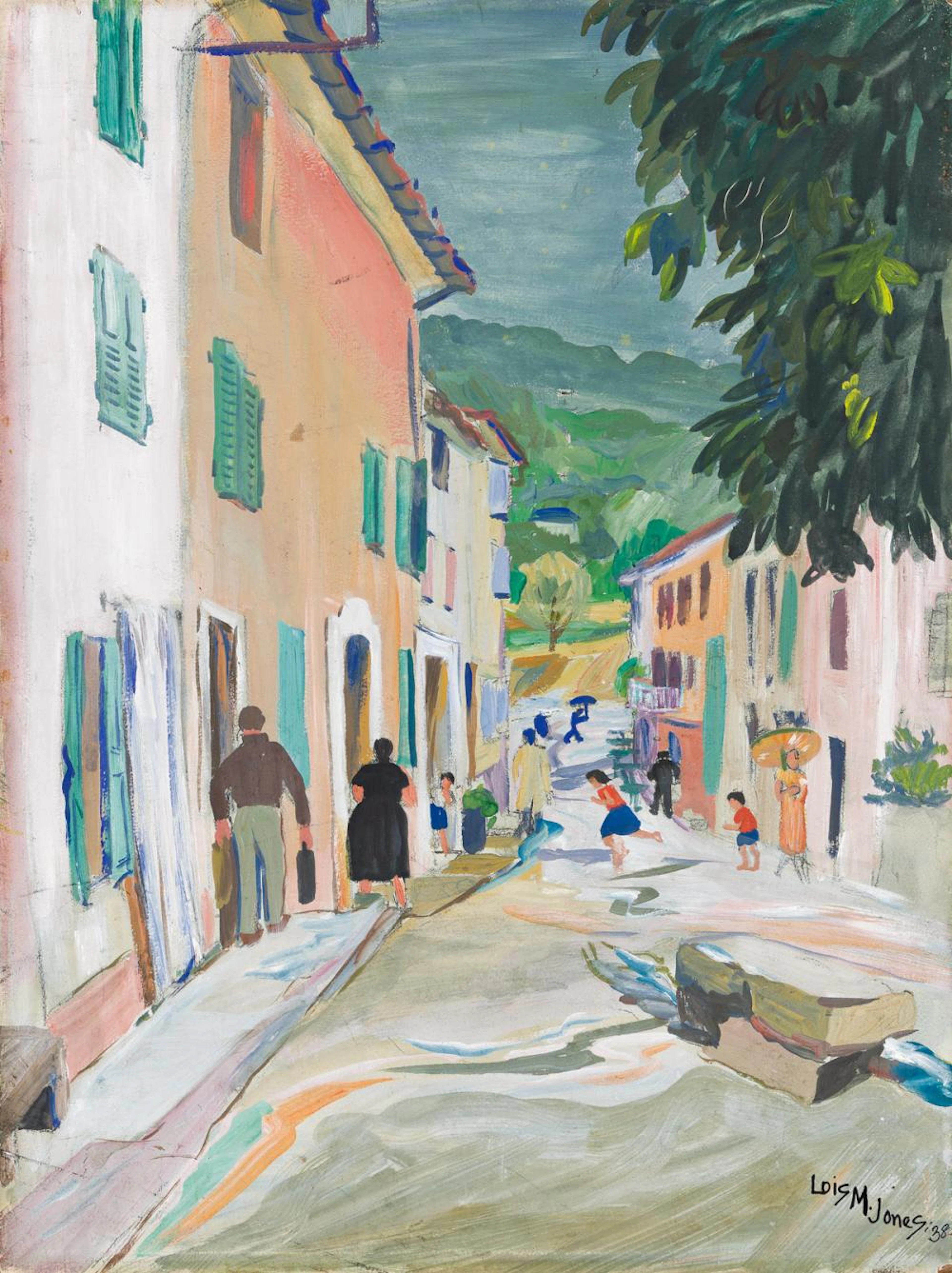LOÏS MAILOU JONES (1905 - 1998) Untitled (Street Scene in Cabris).