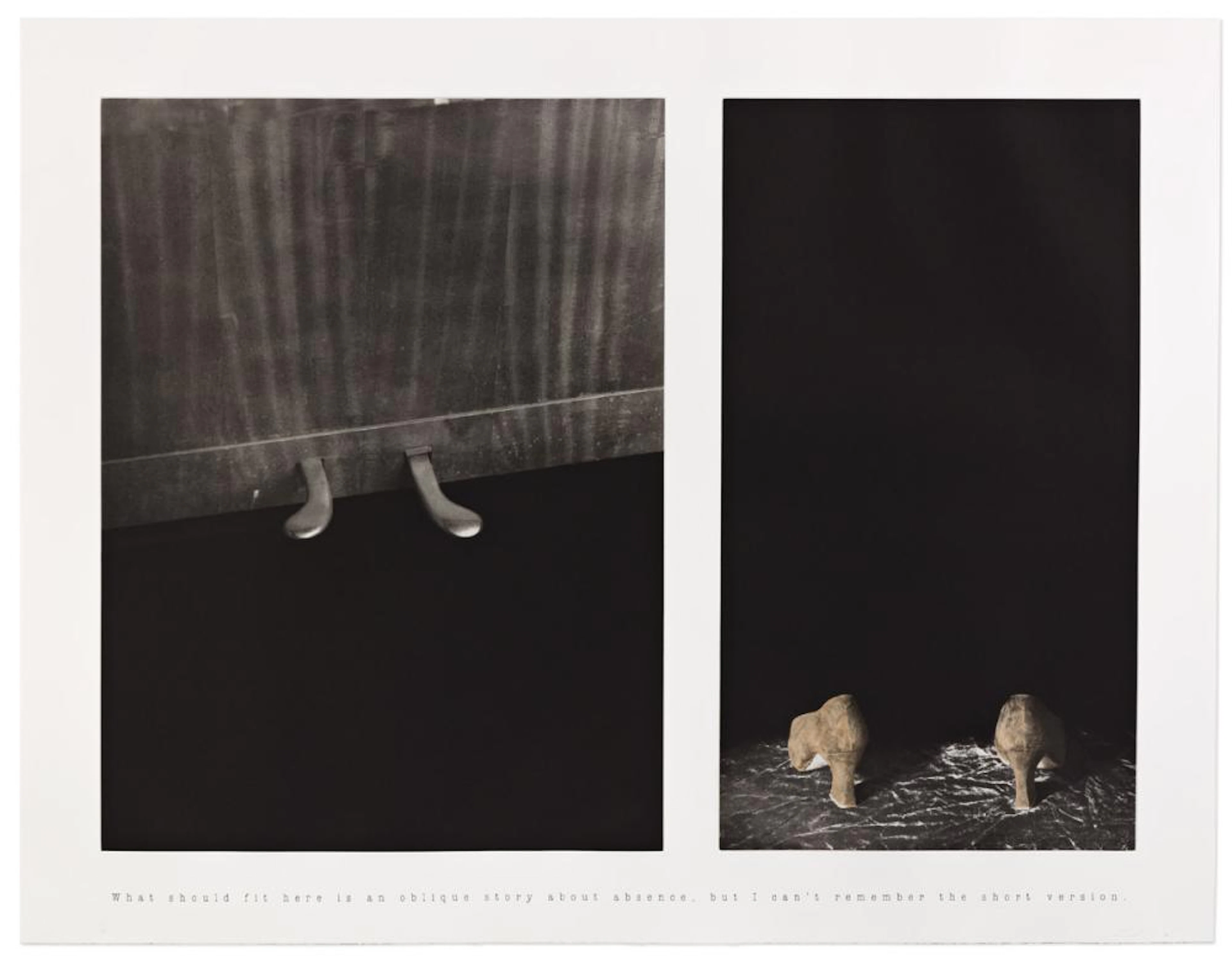 LORNA SIMPSON (1960 - ) Untitled [What Should Fit Here Is An Oblique Story...].