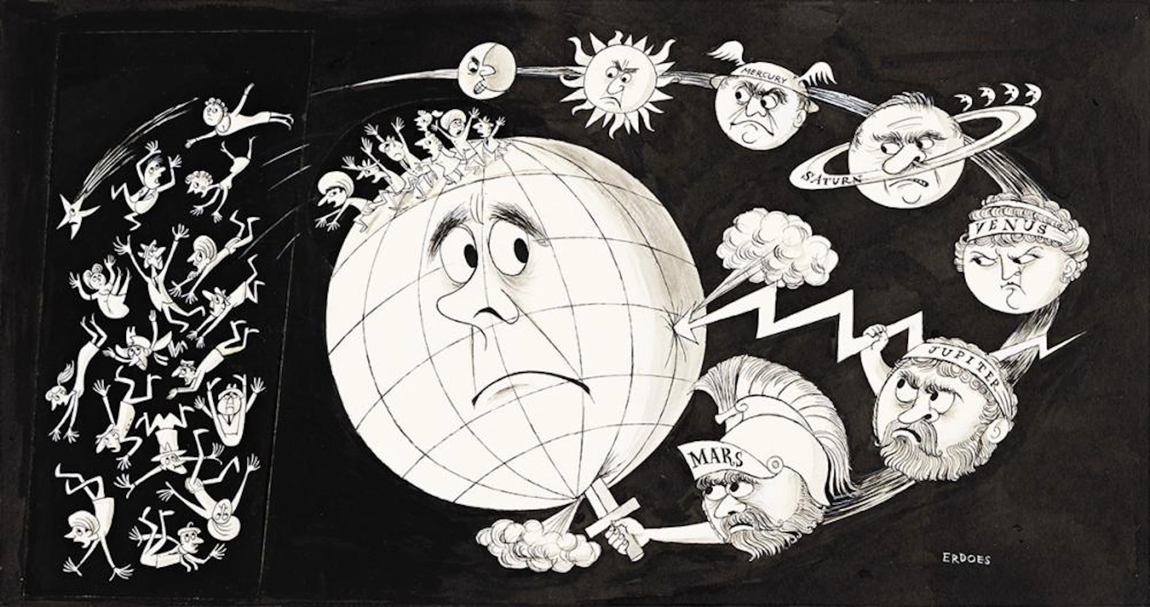 RICHARD ERDOES (1912-2008) "Once Again the World Ends."