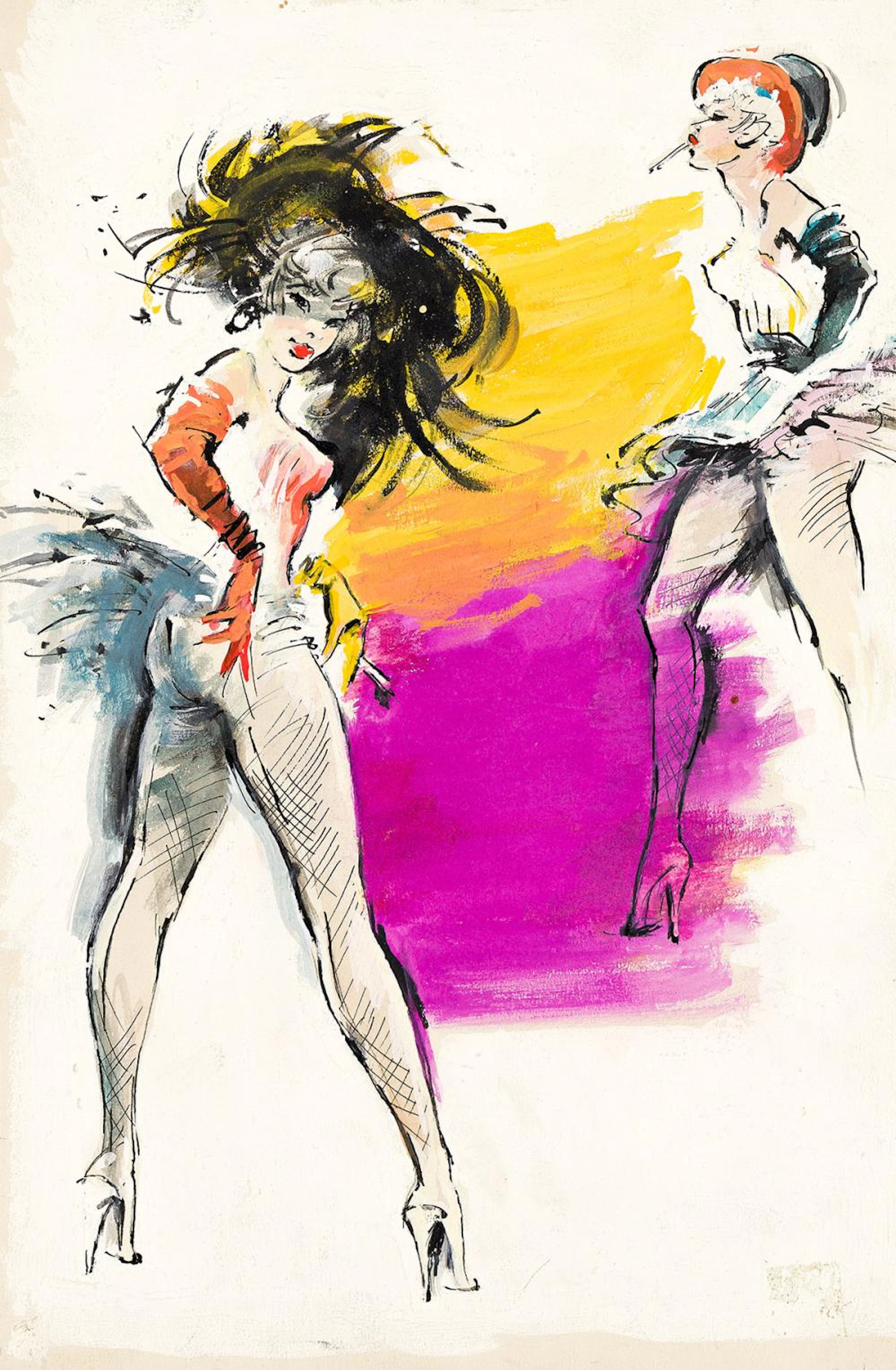 GEORGE ZIEL French chorus girls.