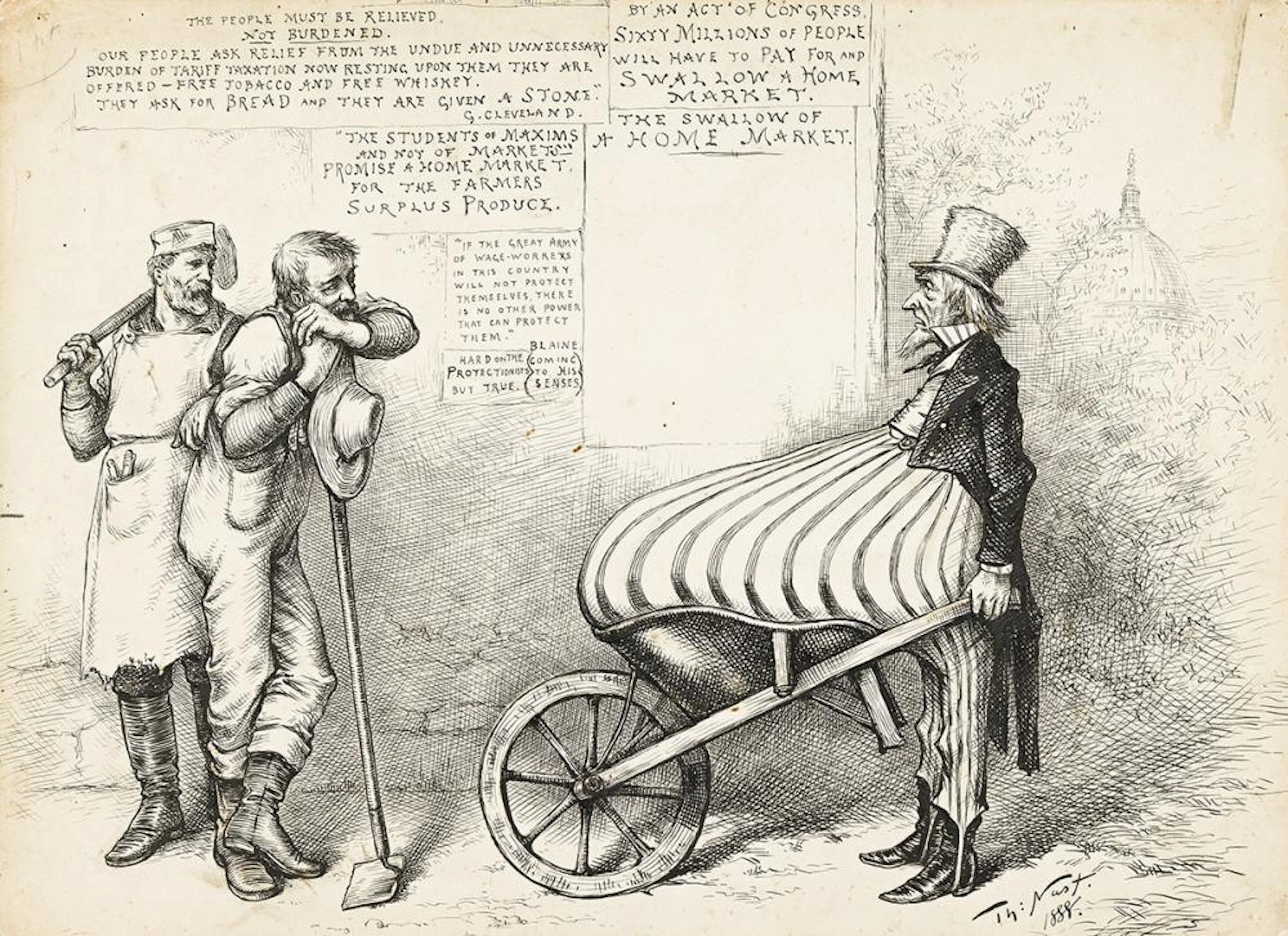 THOMAS NAST "The home market fallacy."
