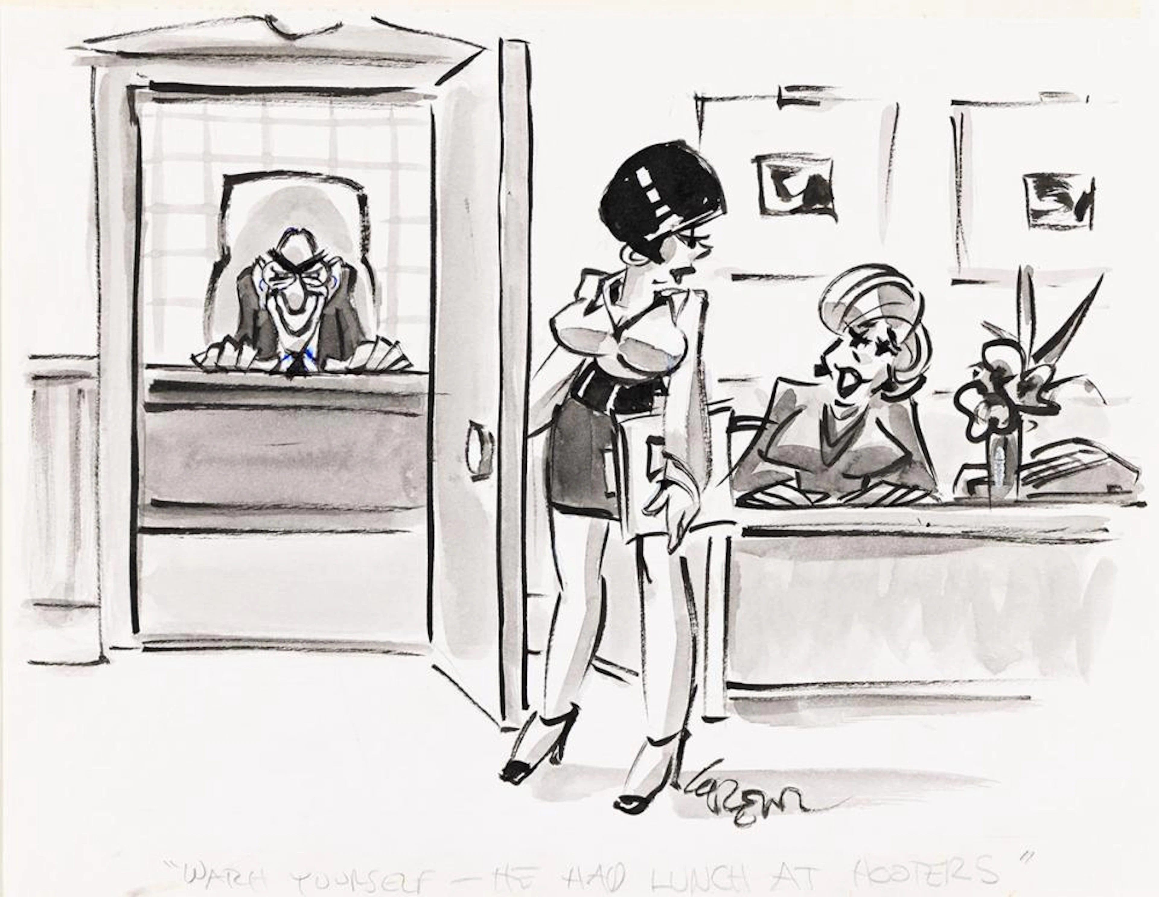 LEE LORENZ "Watch yourself - he had lunch at Hooters."