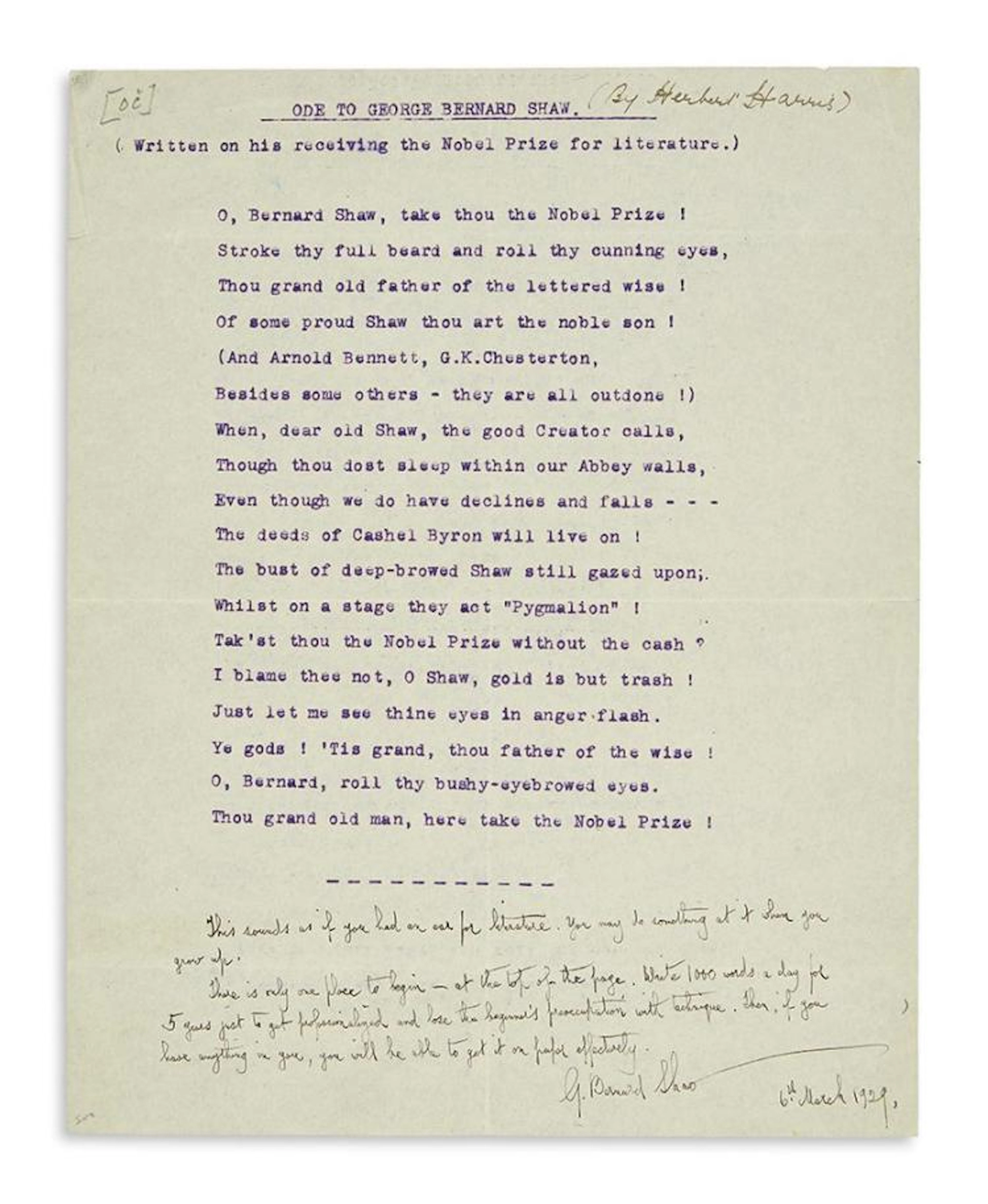 SHAW, GEORGE BERNARD