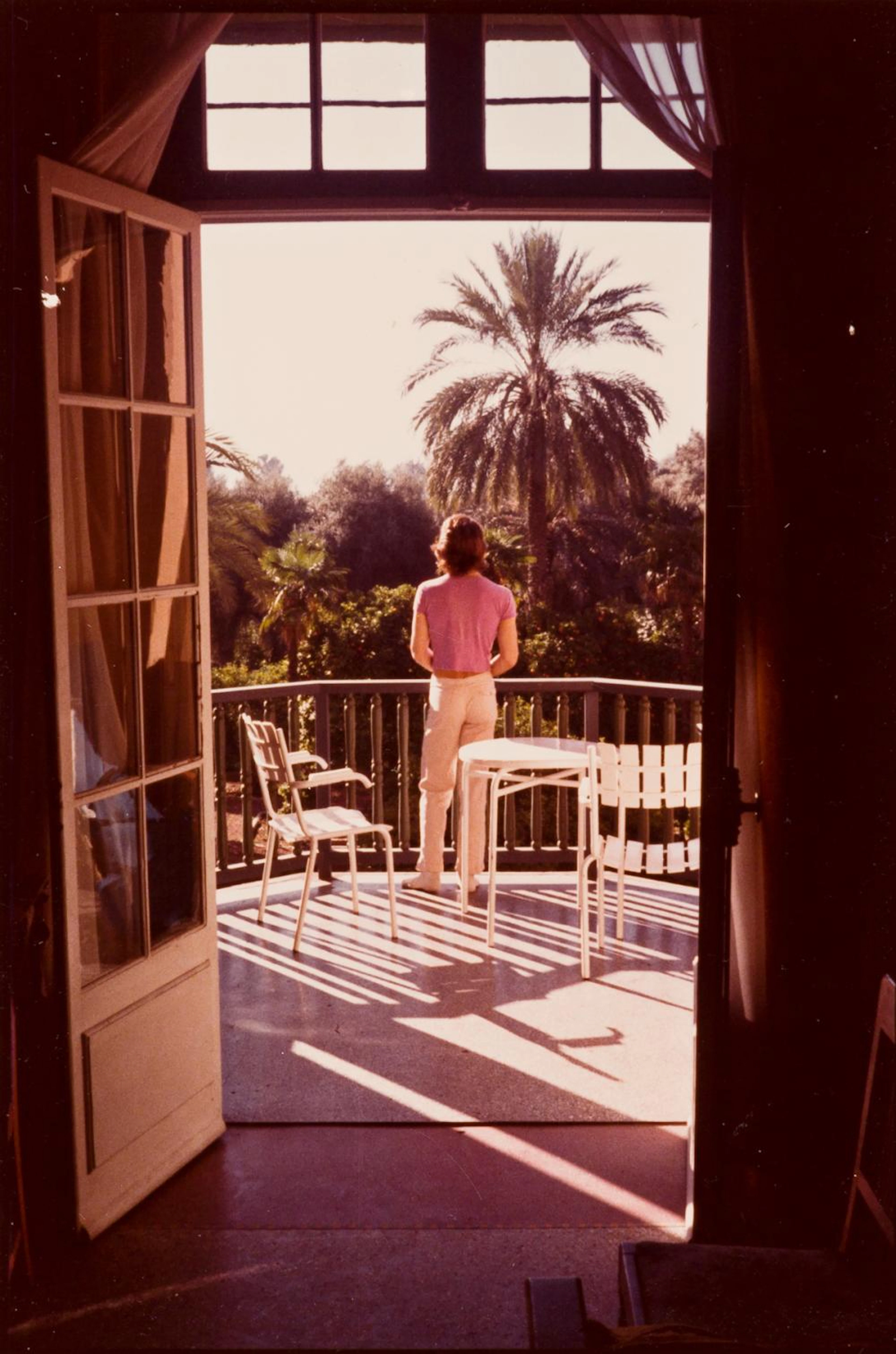 DAVID HOCKNEY (1937 - ) Peter Schlesinger on the balcony.