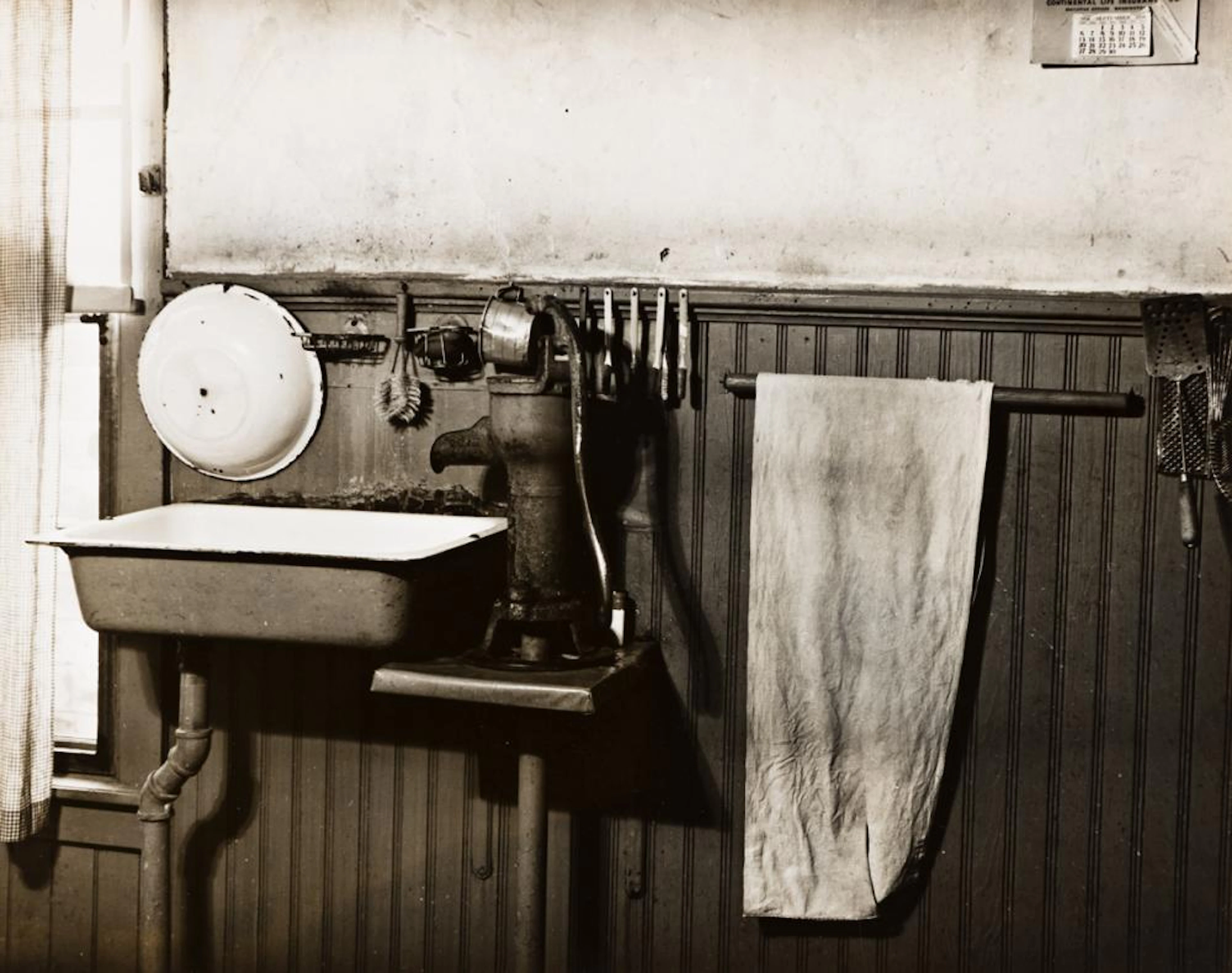PETER SEKAER (1901-1950) Old Fashioned Kitchen on Virginia Farm.