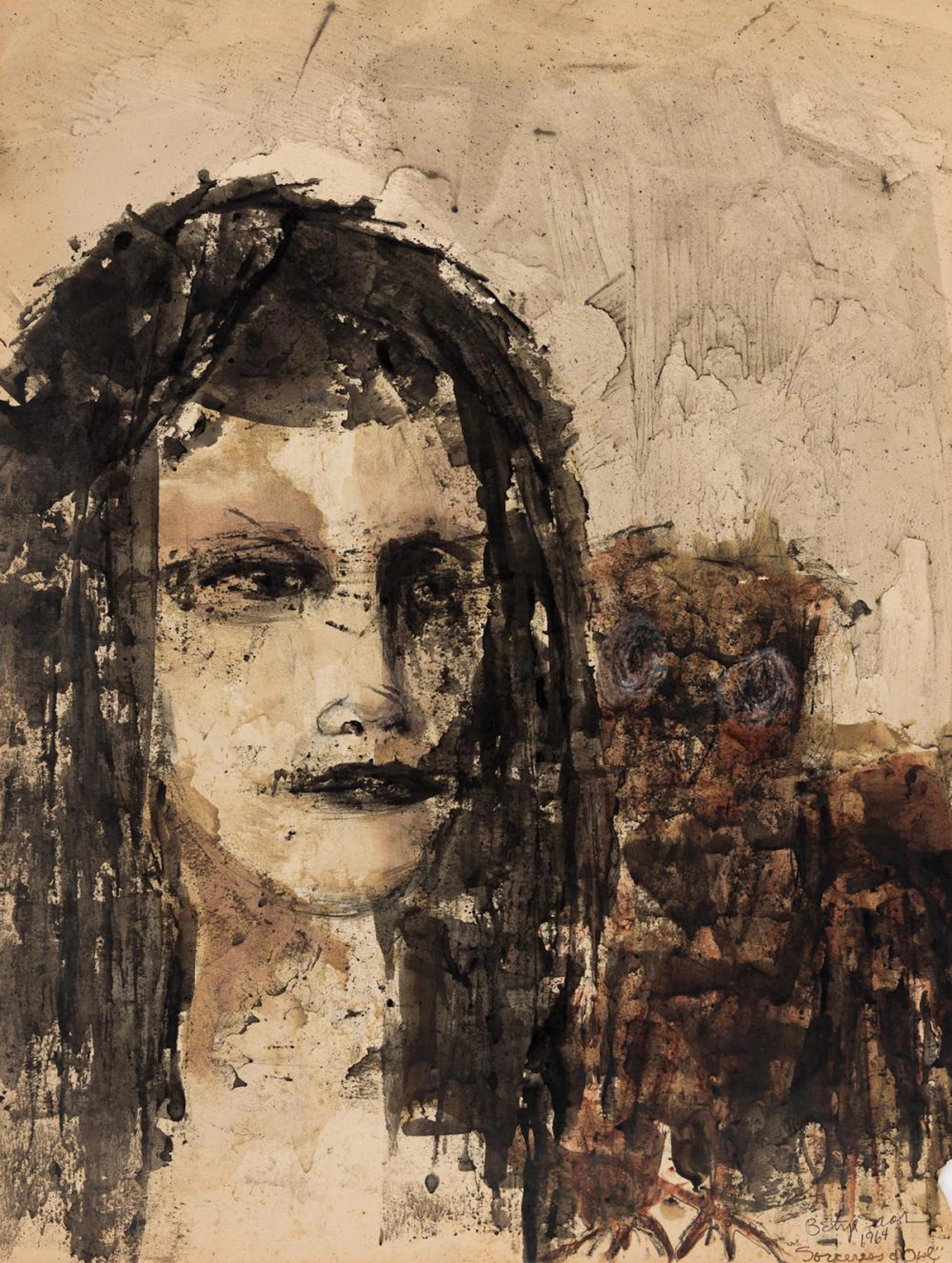 BETYE SAAR (1926 - ) Sorceress and the Owl.