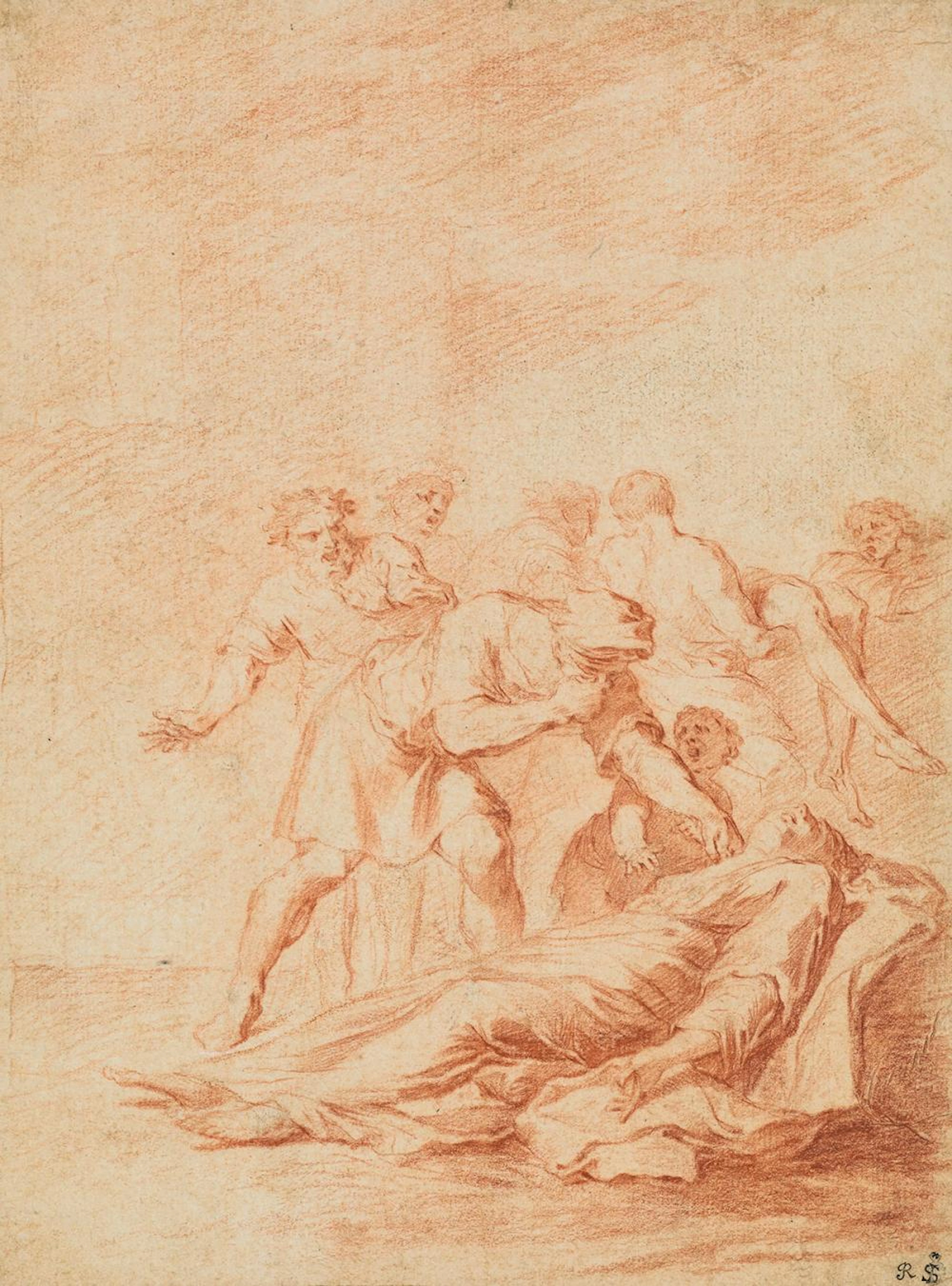 ANIELLO FALCONE (Naples 1600-1665 Naples) The Plague.