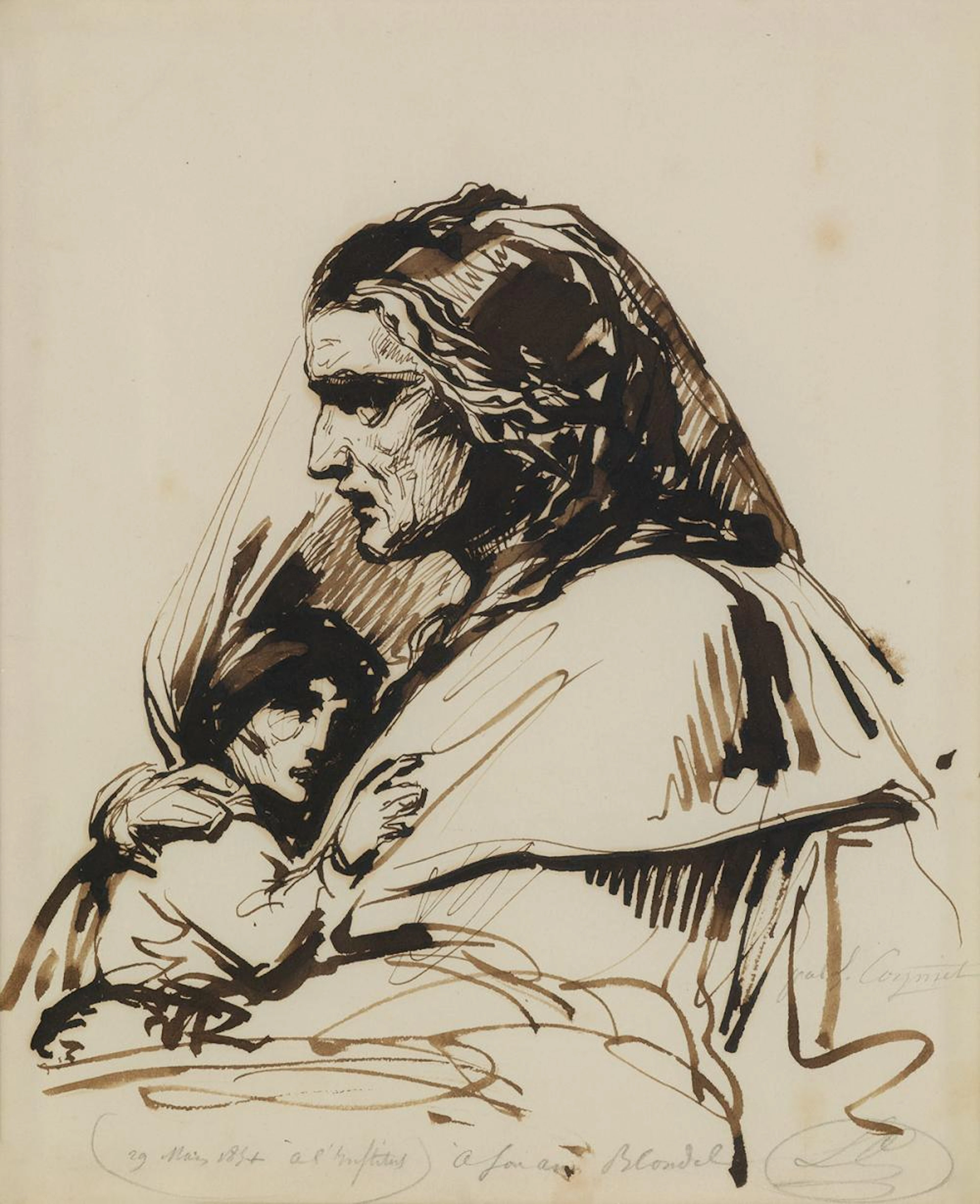 LÉON COGNIET (Paris 1794-1880 Paris) Two drawings.