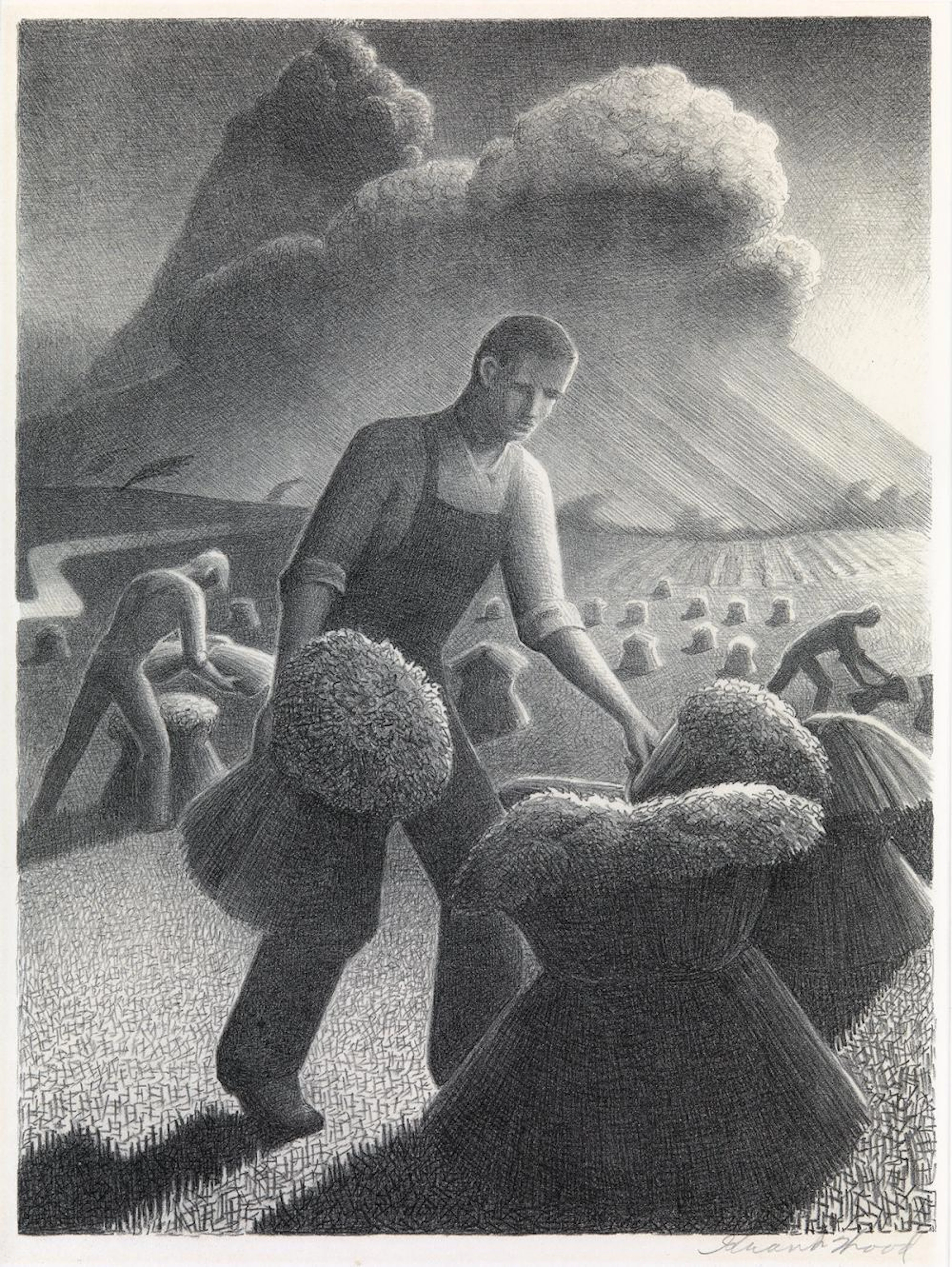 GRANT WOOD Approaching Storm.