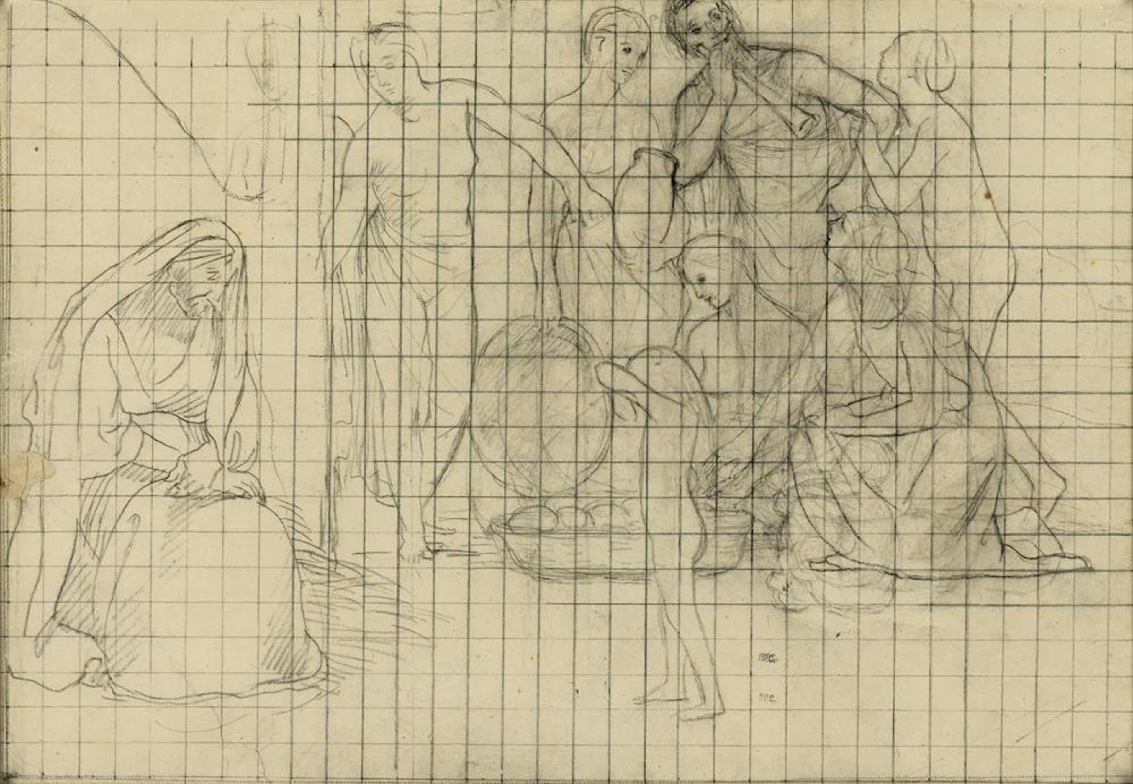 PIERRE PUVIS DE CHAVANNES (Lyon 1824-1898 Paris) Study for a Harvest Scene.